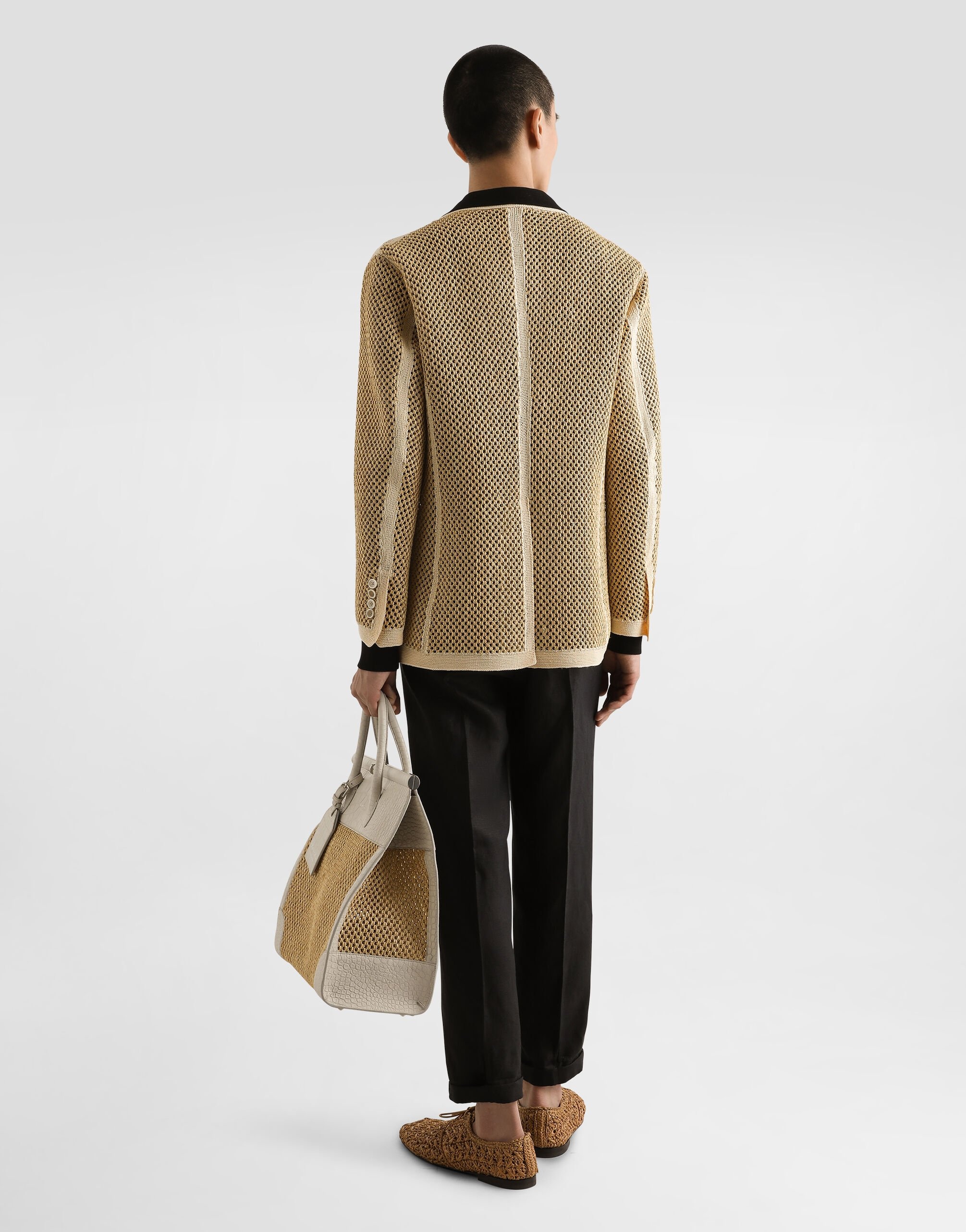 Long-sleeved shirt in a cotton openwork knit - 3
