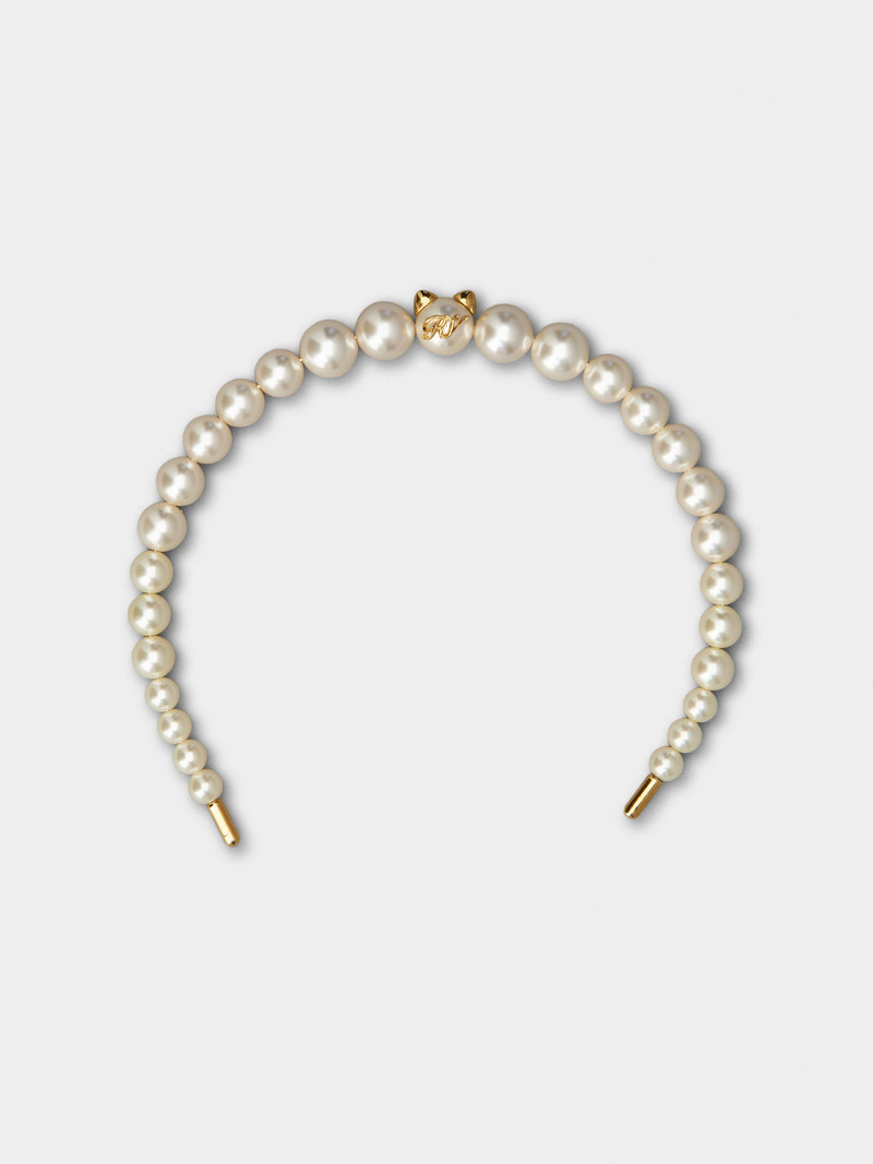 RV Cat Pearl Hairband in Metal 1