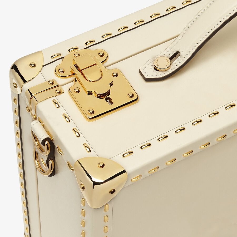 White leather suitcase - 5