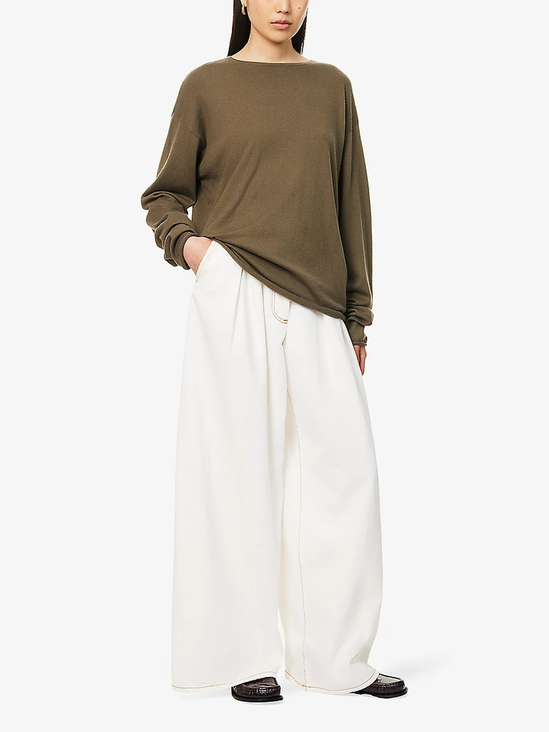 extreme cashmere Aries Round-Neck Cotton and Cashmere-Blend Knitted Jumper outlook