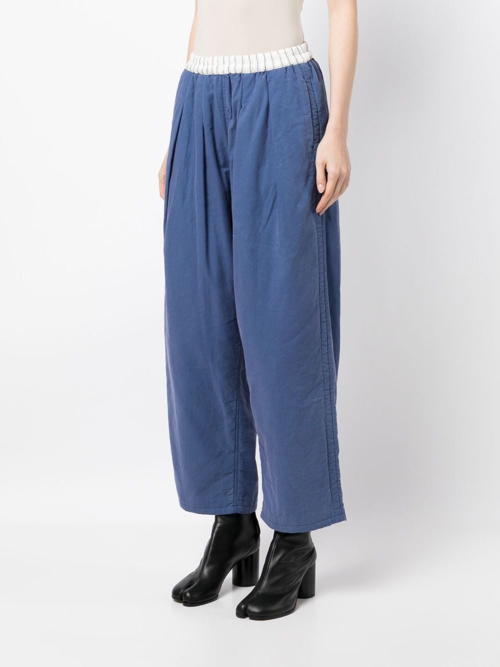drop crotch cropped trousers - 3