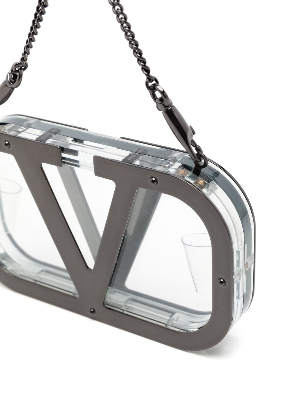 logo-plaque clear clutch - 4