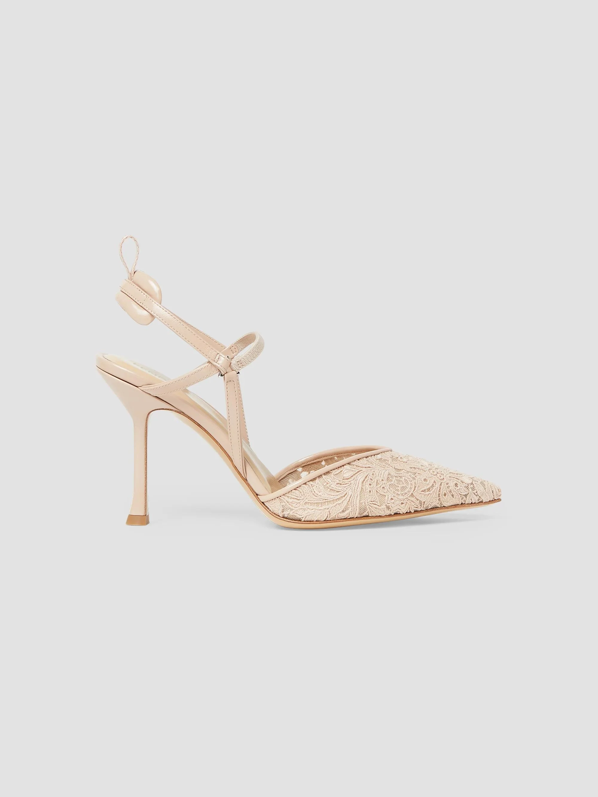 Women's Very Colibri 95MM Lace Slingback Sandals - Beige Rose - 1