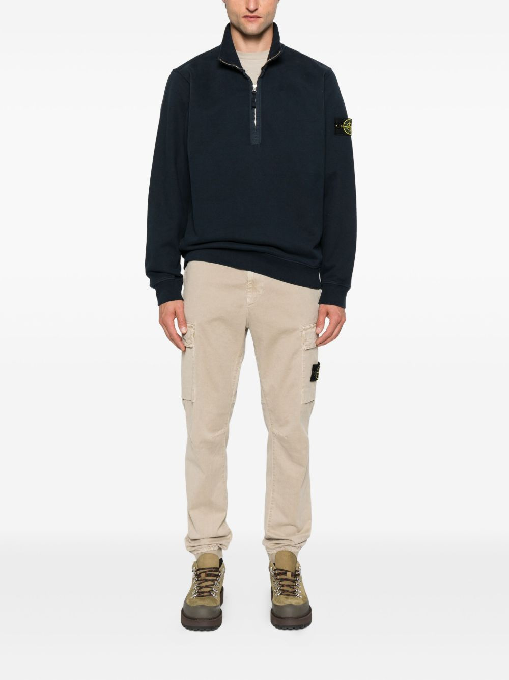 half-zip cotton sweatshirt - 2