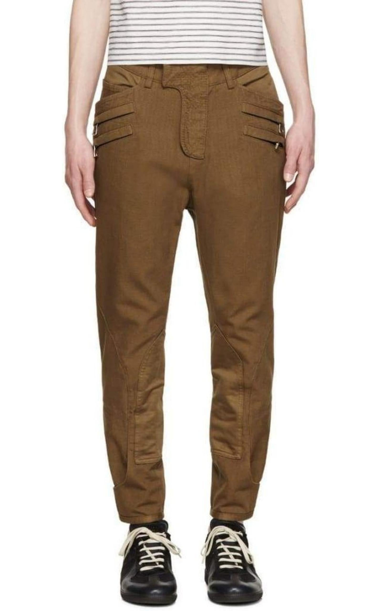 Brown Cropped Trousers - 3