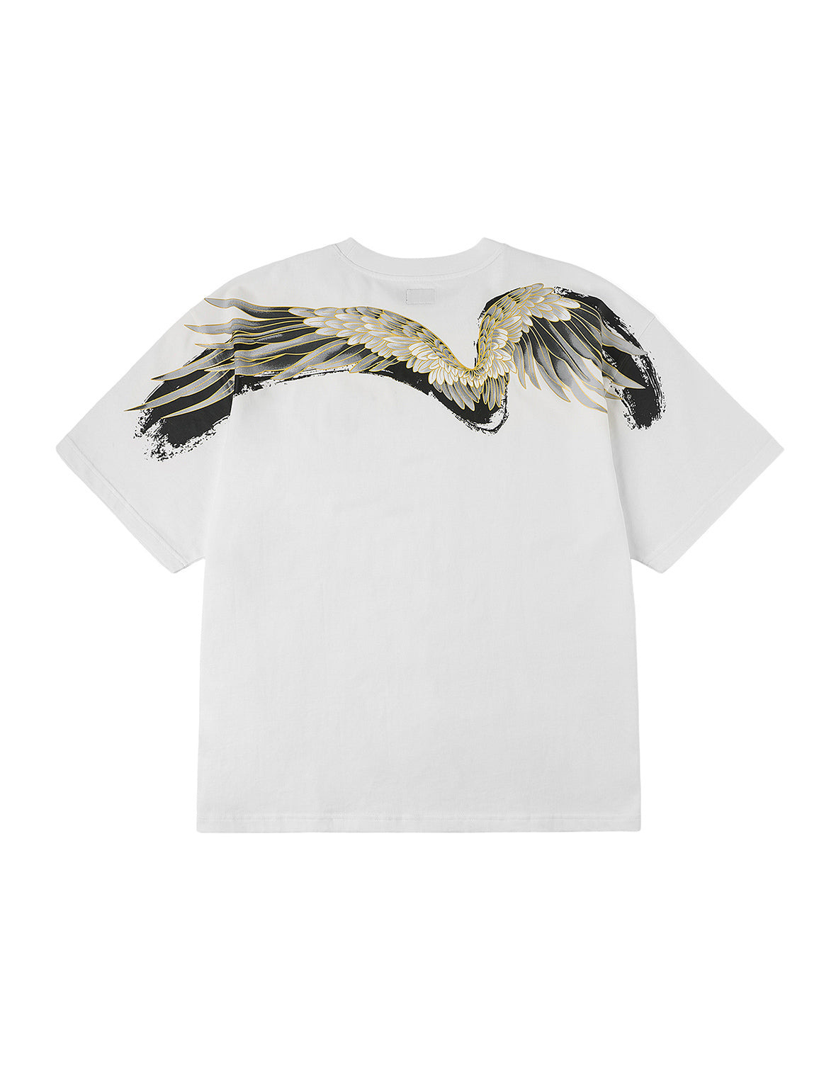 Crane Flying Wings with Daicock Print Loose Fit T-Shirt - 2