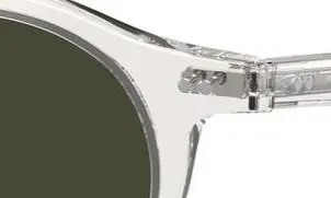 OP-13 47mm Polarized Round Sunglasses in Dark Grey/Transparent - 6