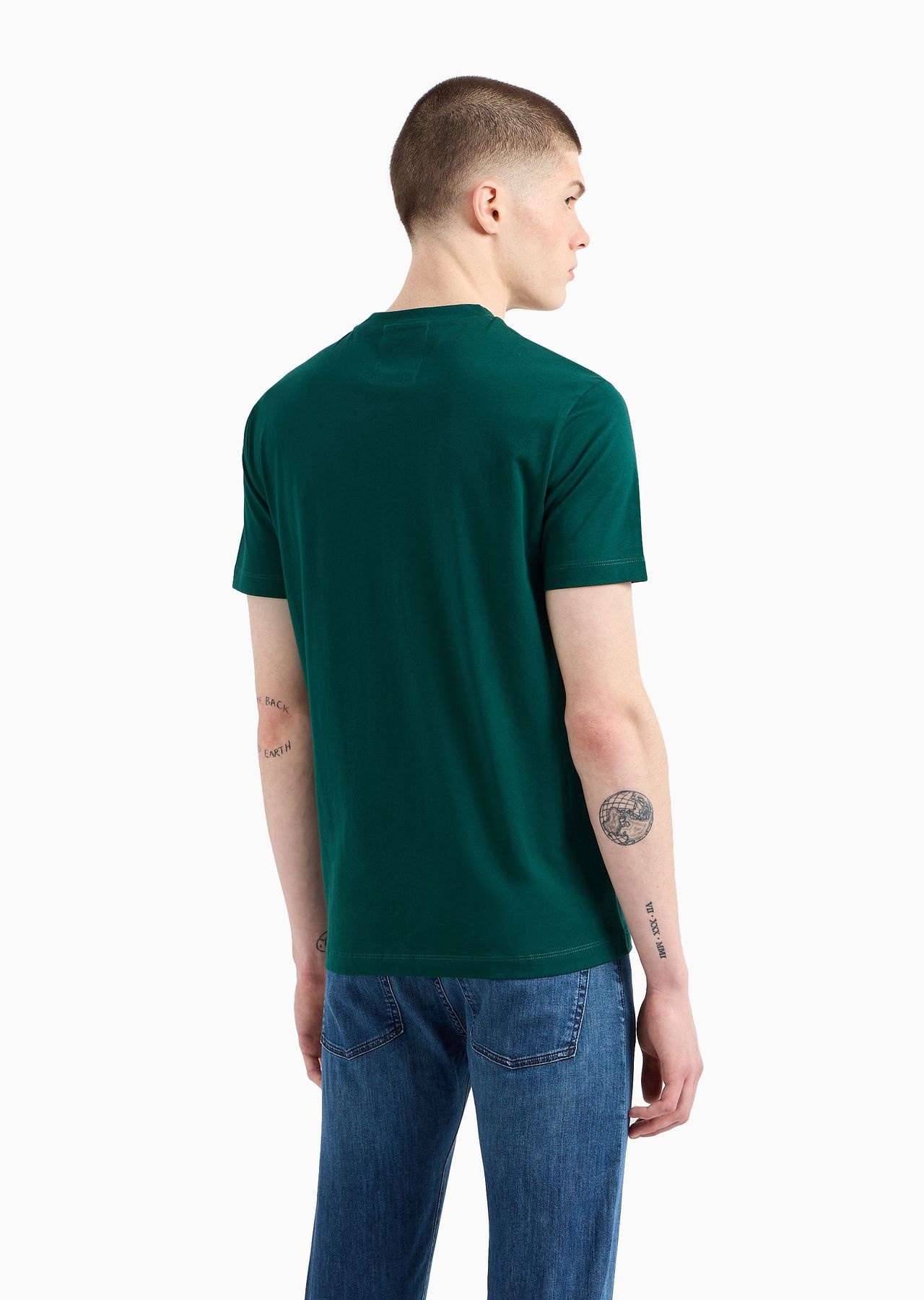 Pima-jersey T-shirt with logo print - 3