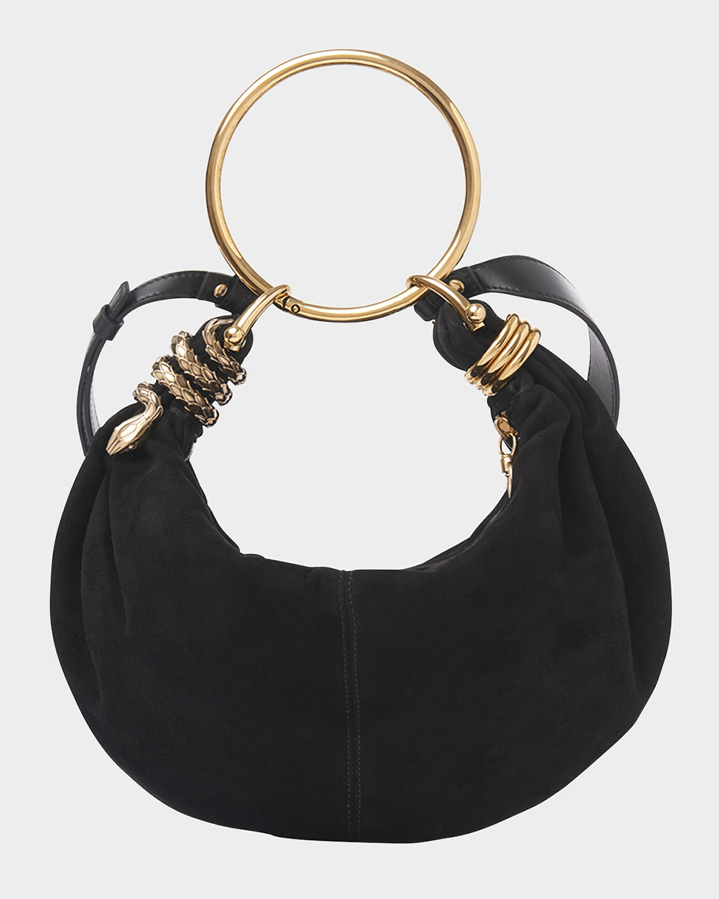 Mini Bracelet Crossbody Bag in Suede - 1