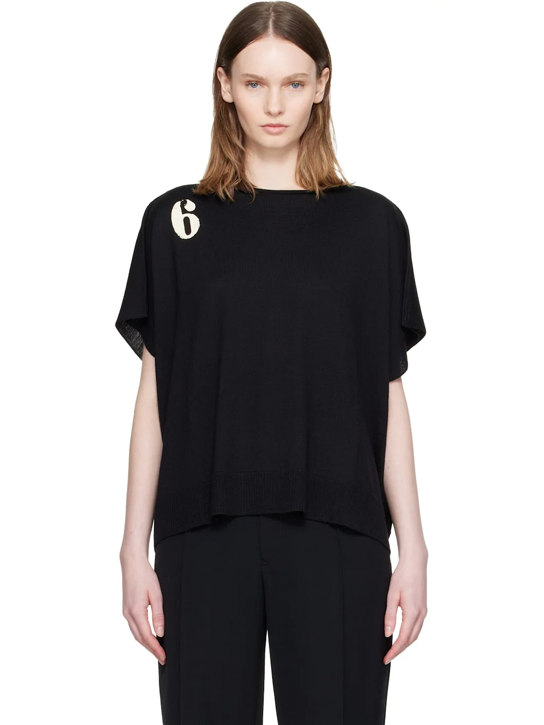 Black '6' Top - 1