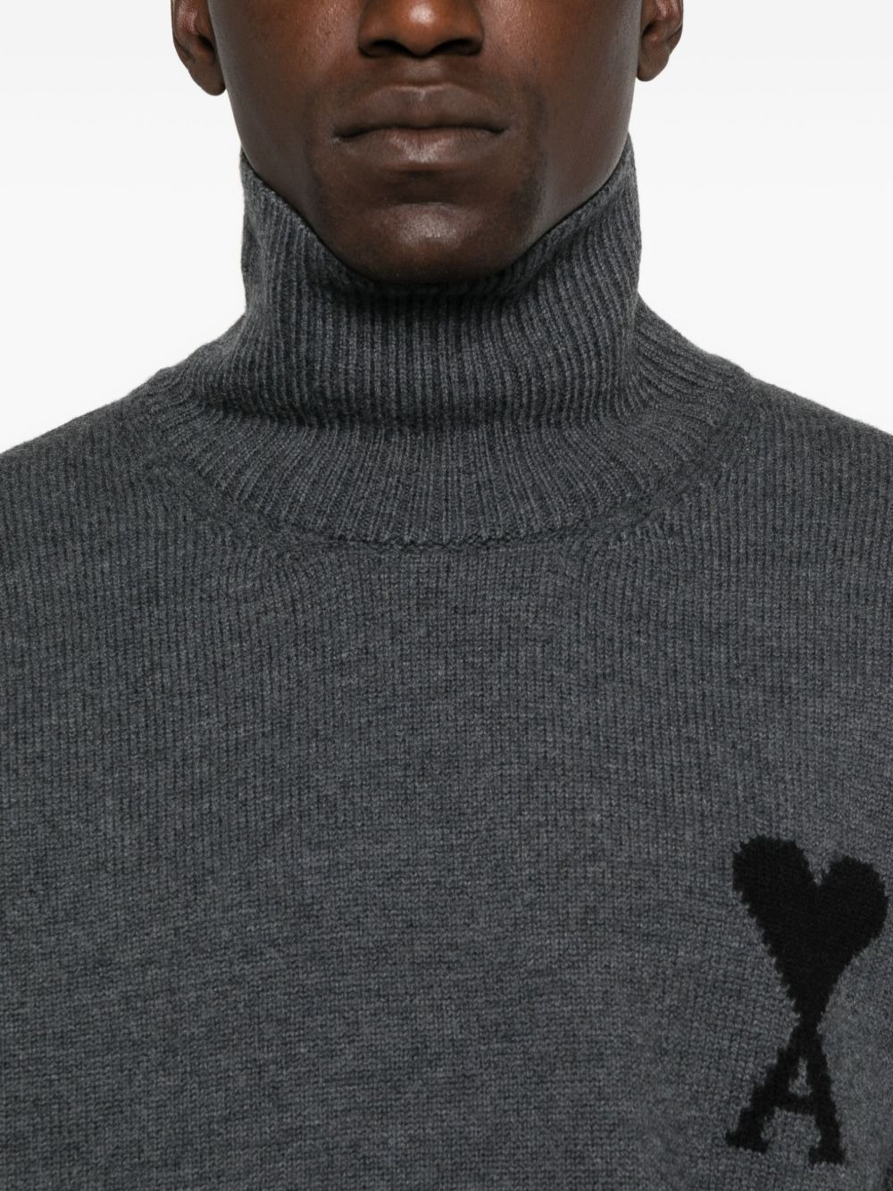 heart-logo turtleneck sweater - 5