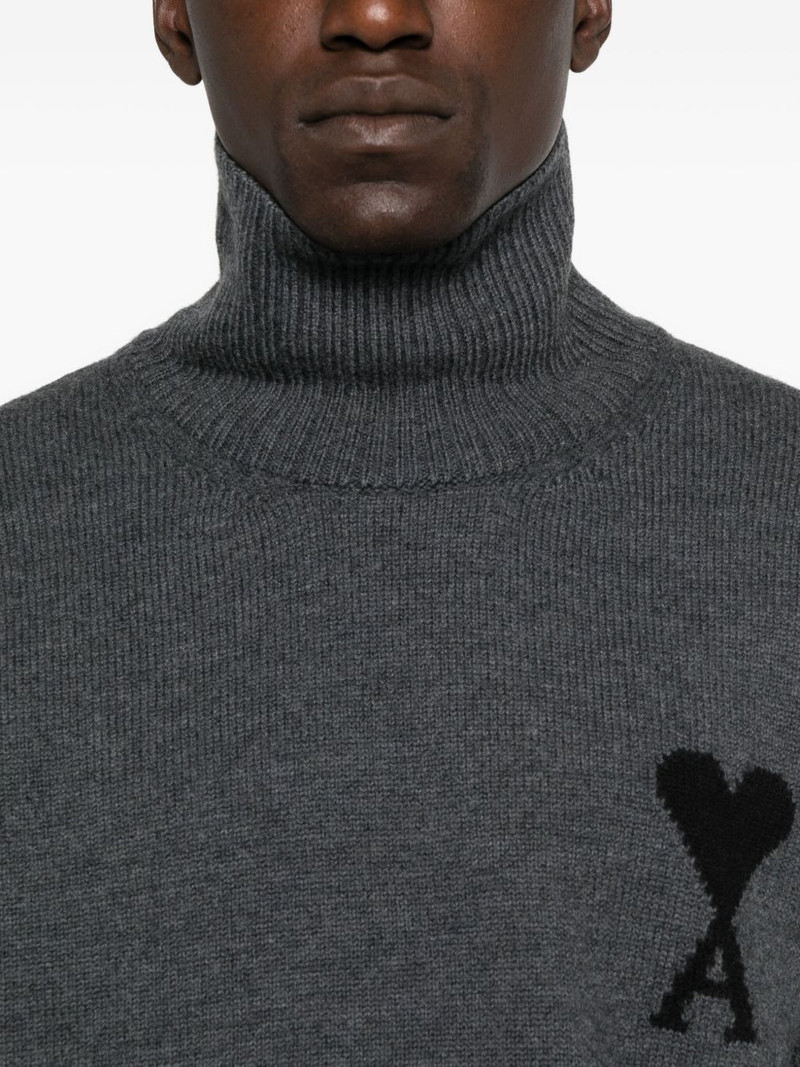 heart-logo turtleneck sweater 5