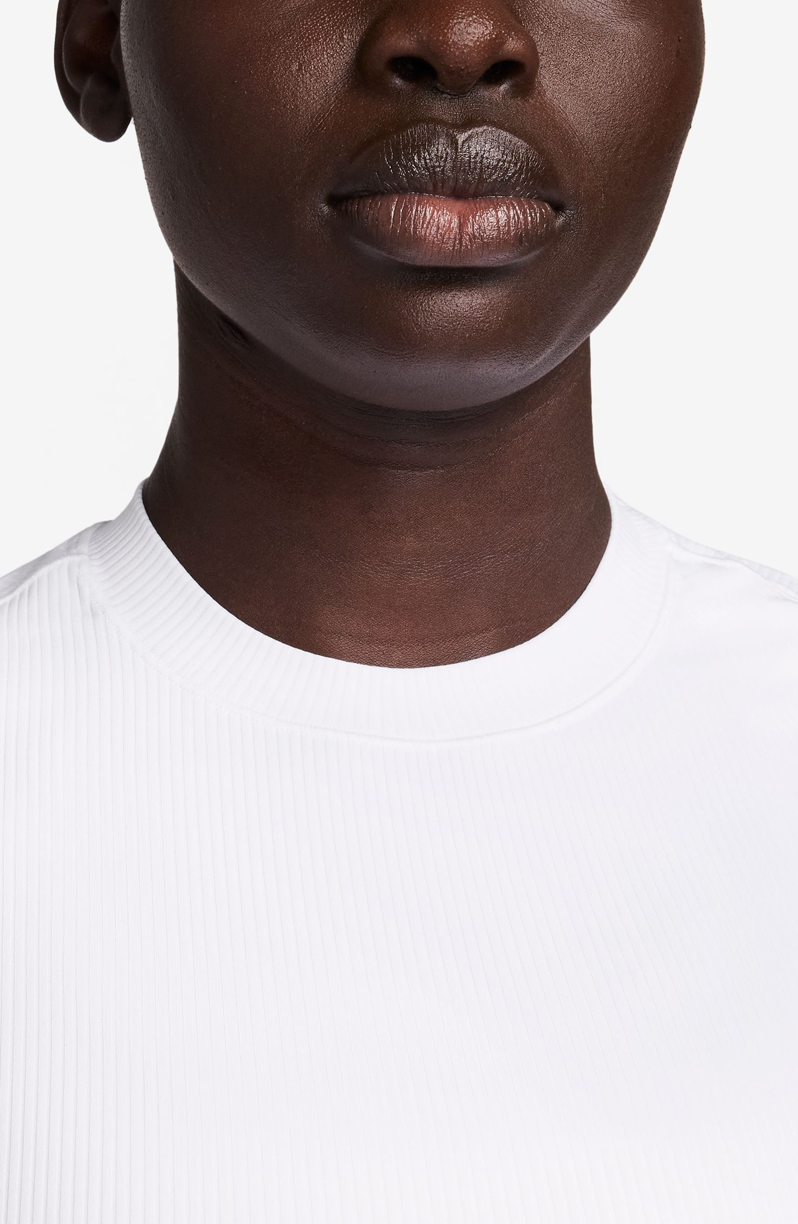 Nike Zenvy Dri-FIT Rib T-Shirt in White at Nordstrom - 3