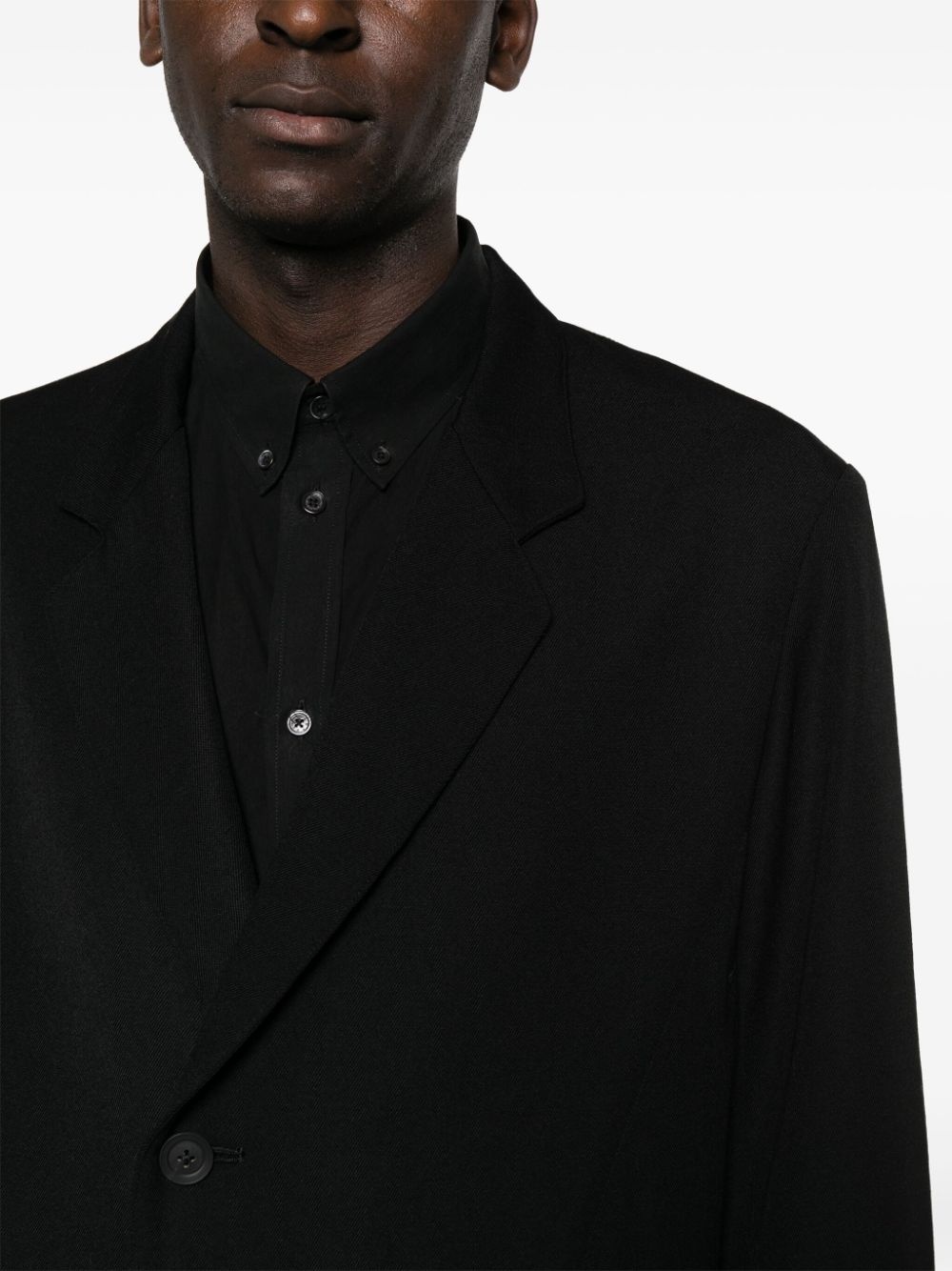 notched-lapels single-breasted coat - 5