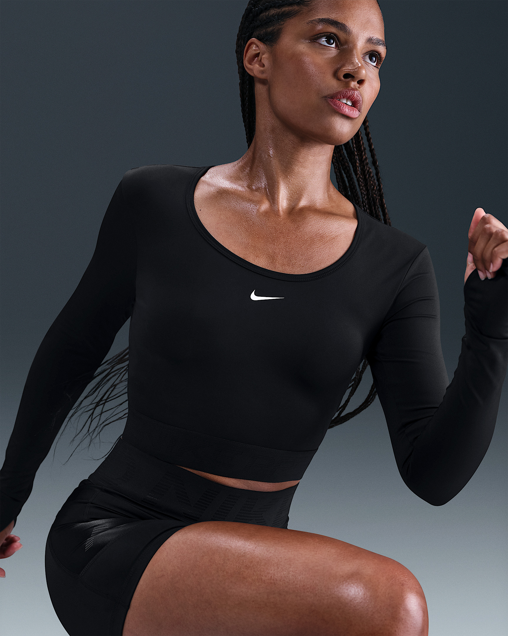 Nike Pro Women's Dri-FIT Cropped Long-Sleeve Top - 3
