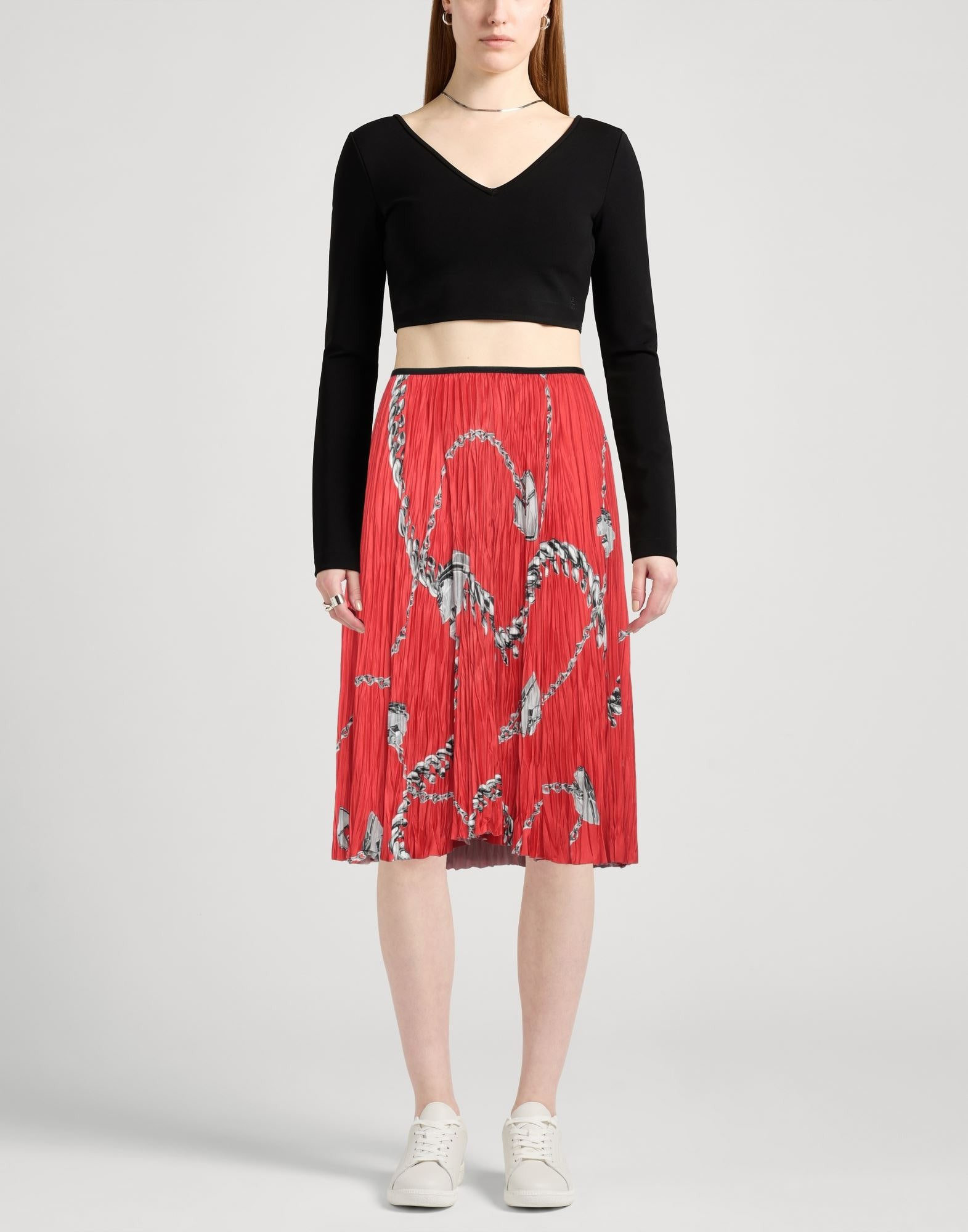 Red Women's Midi Skirt - 2