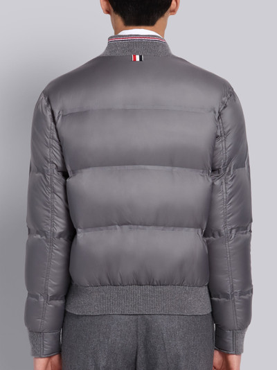 Thom Browne Medium Grey Matte Nylon Down Filled Relaxed Blouson Jacket outlook