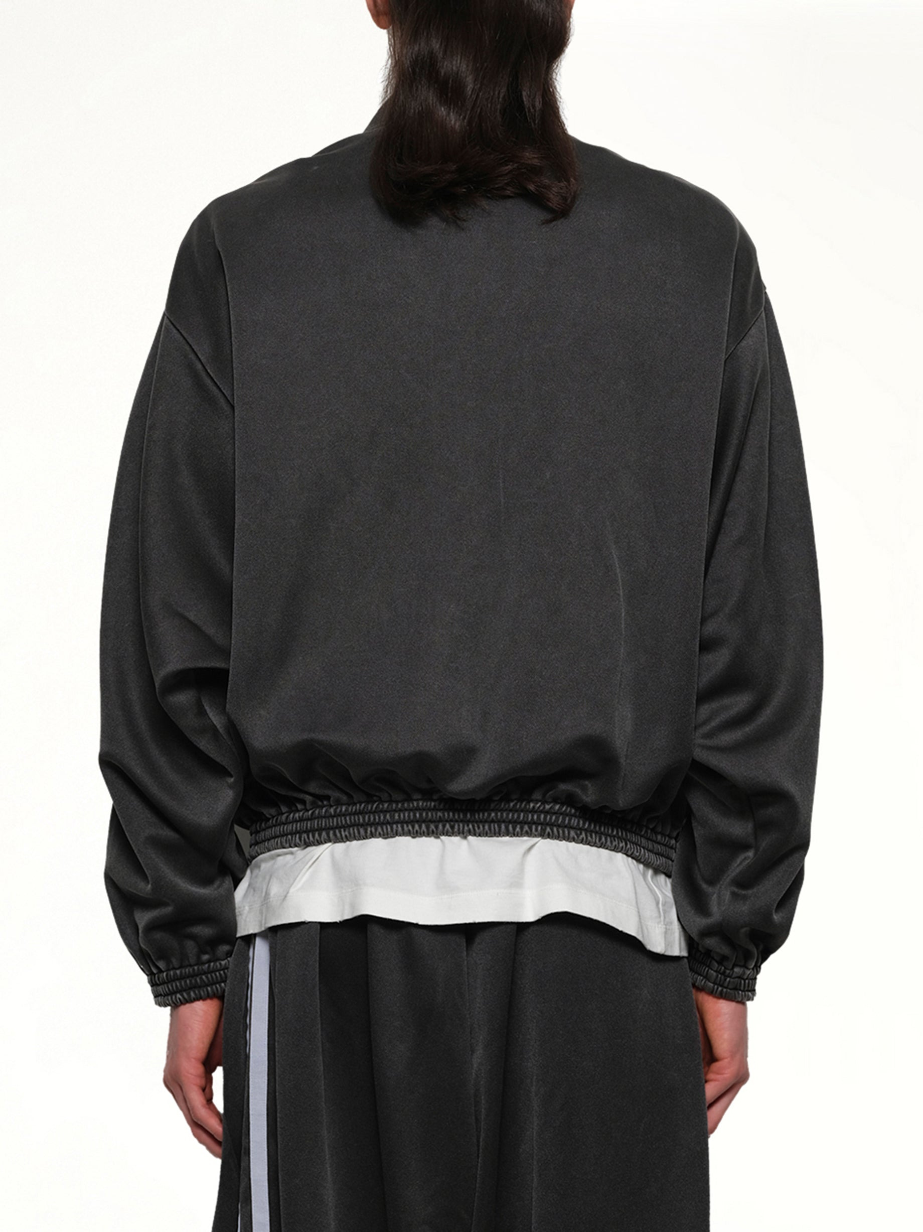 Faded Black Track Jacket in Grey - 5