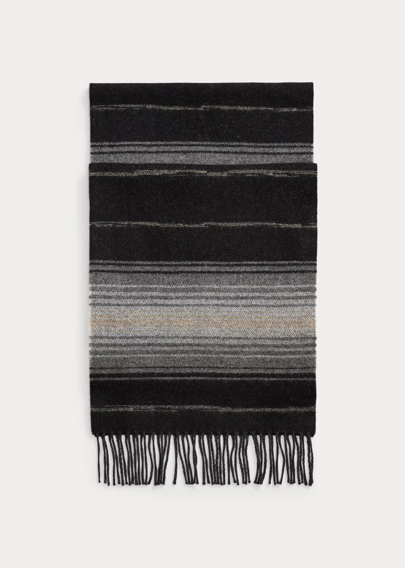 Striped Wool-Cashmere Scarf 1