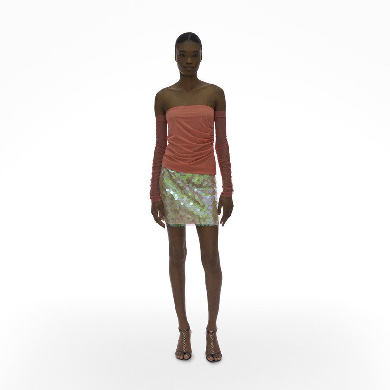 Helmut Lang SHEER OFF-THE-SHOULDER TOP outlook