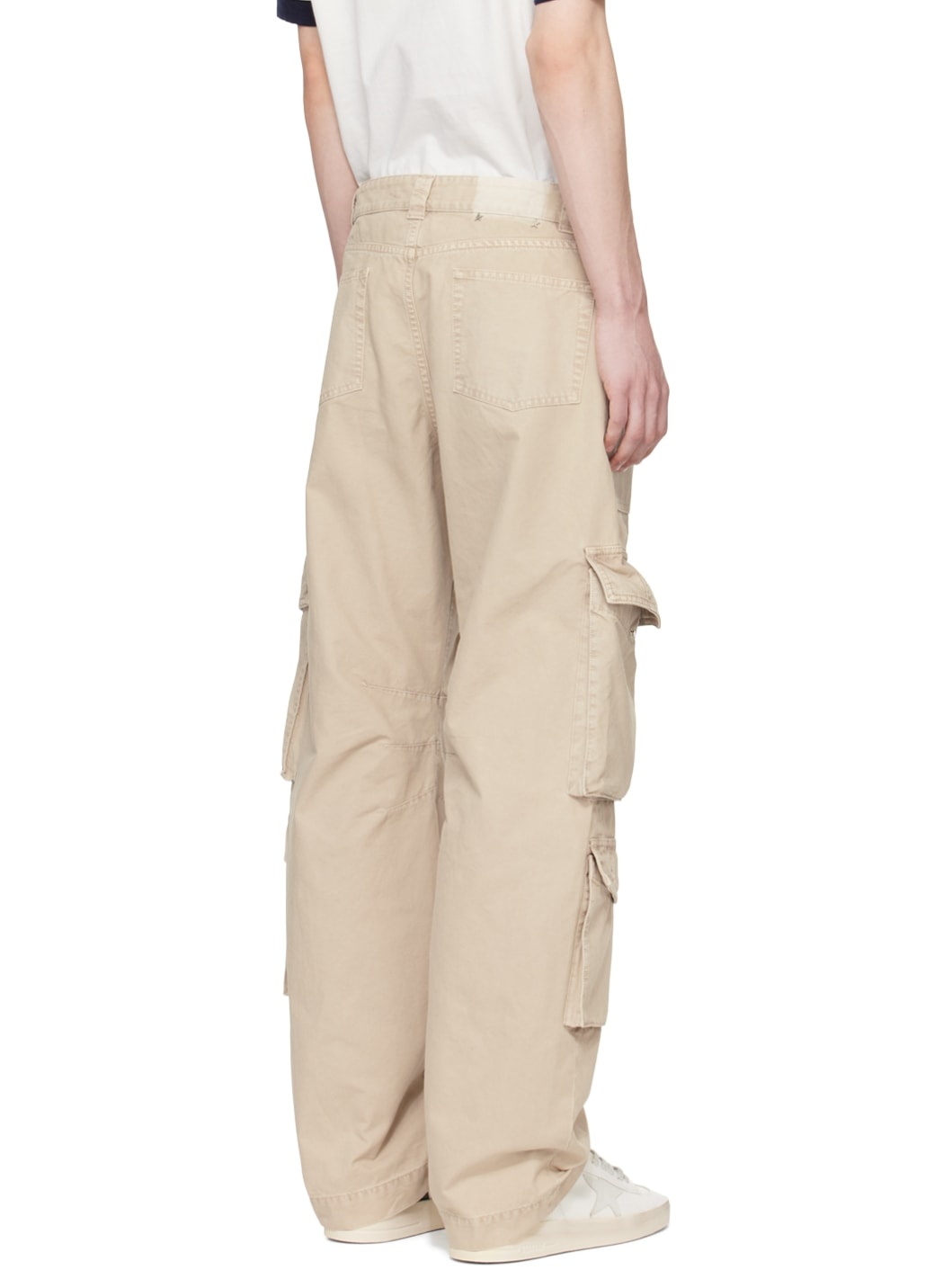 Beige Pocket Cargo Pants - 3