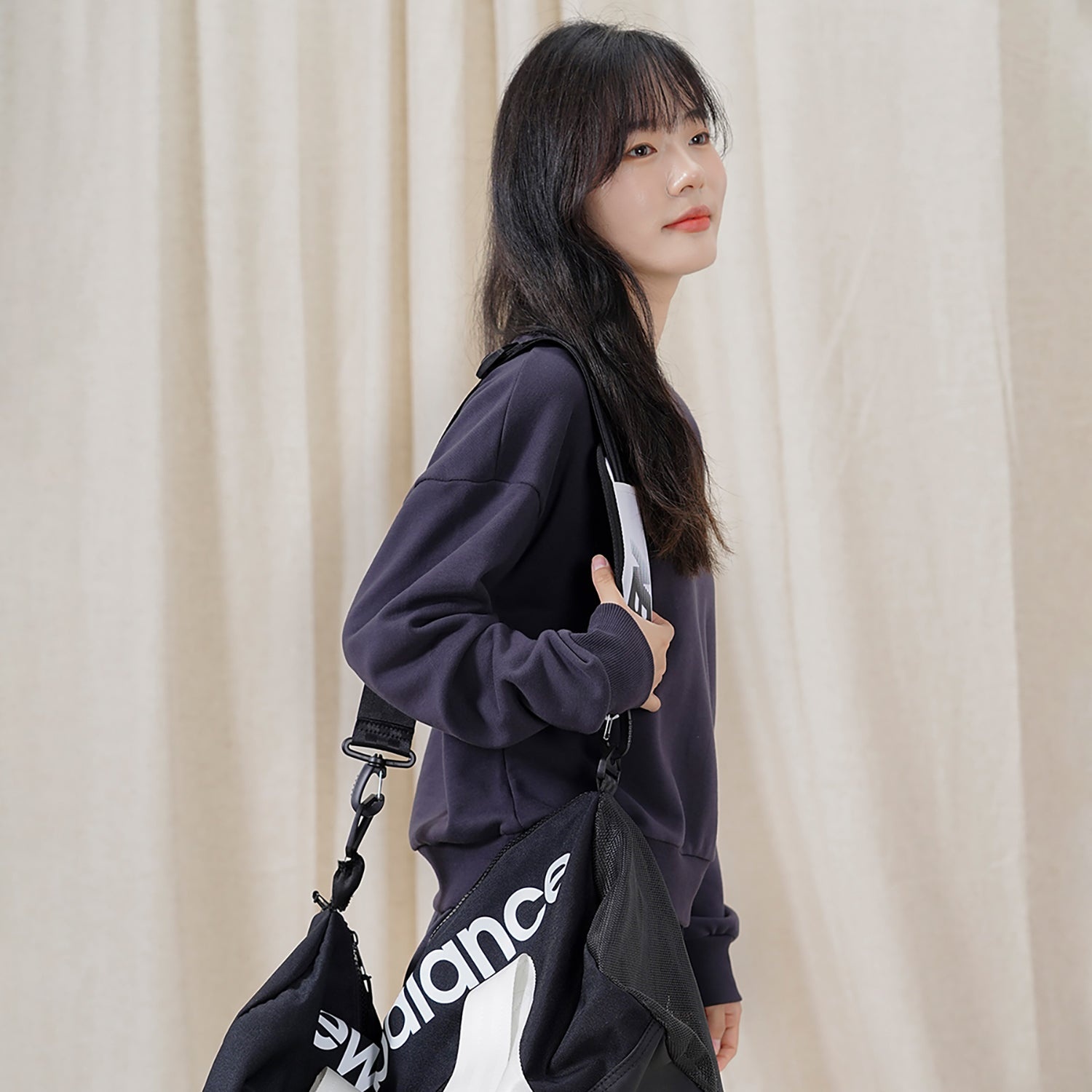 (WMNS) New Balance Athletics 70s Crewneck Sweatshirt 'Black Pink' AWT23552-PHM - 6
