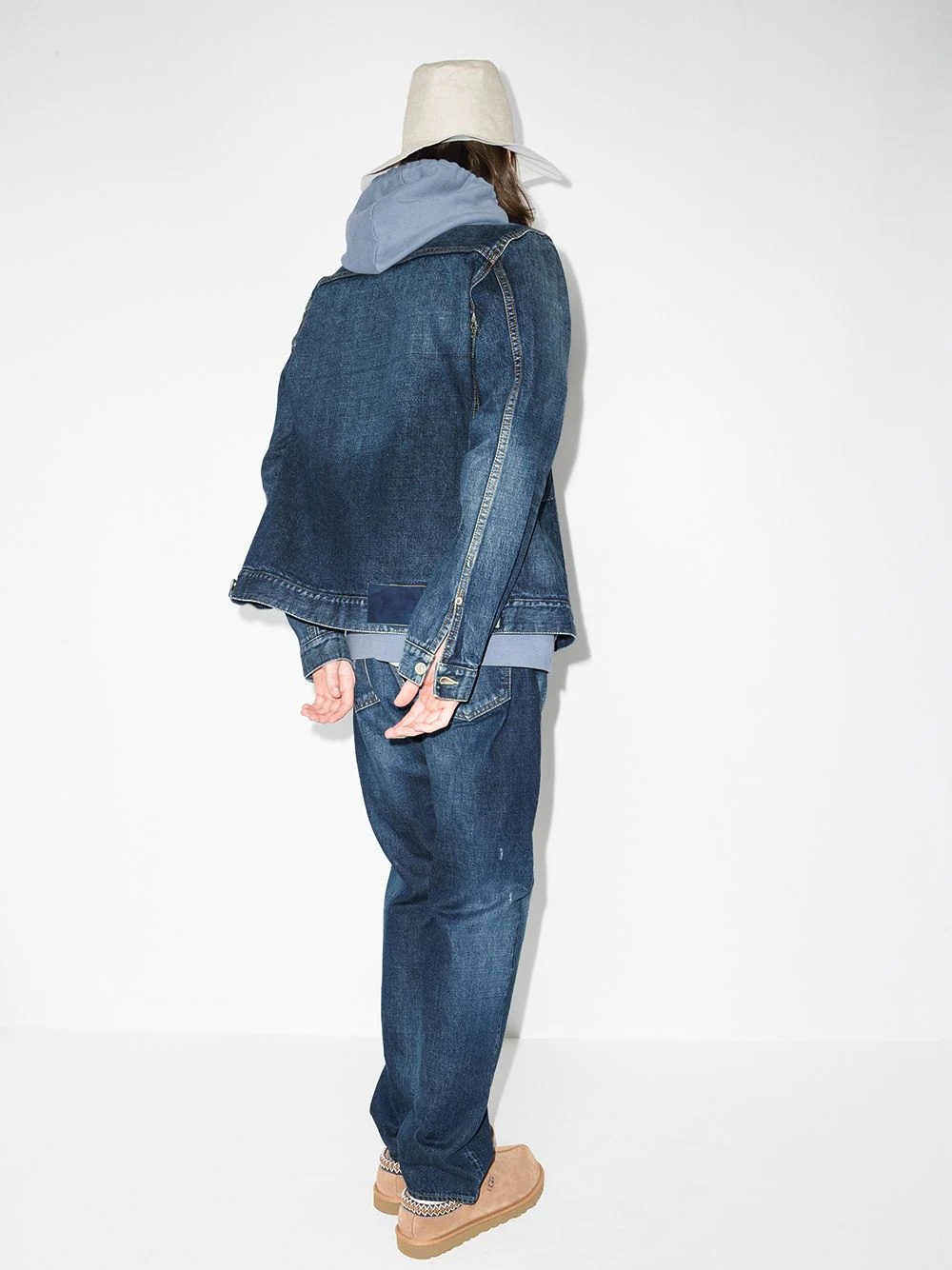 distressed denim jacket - 5