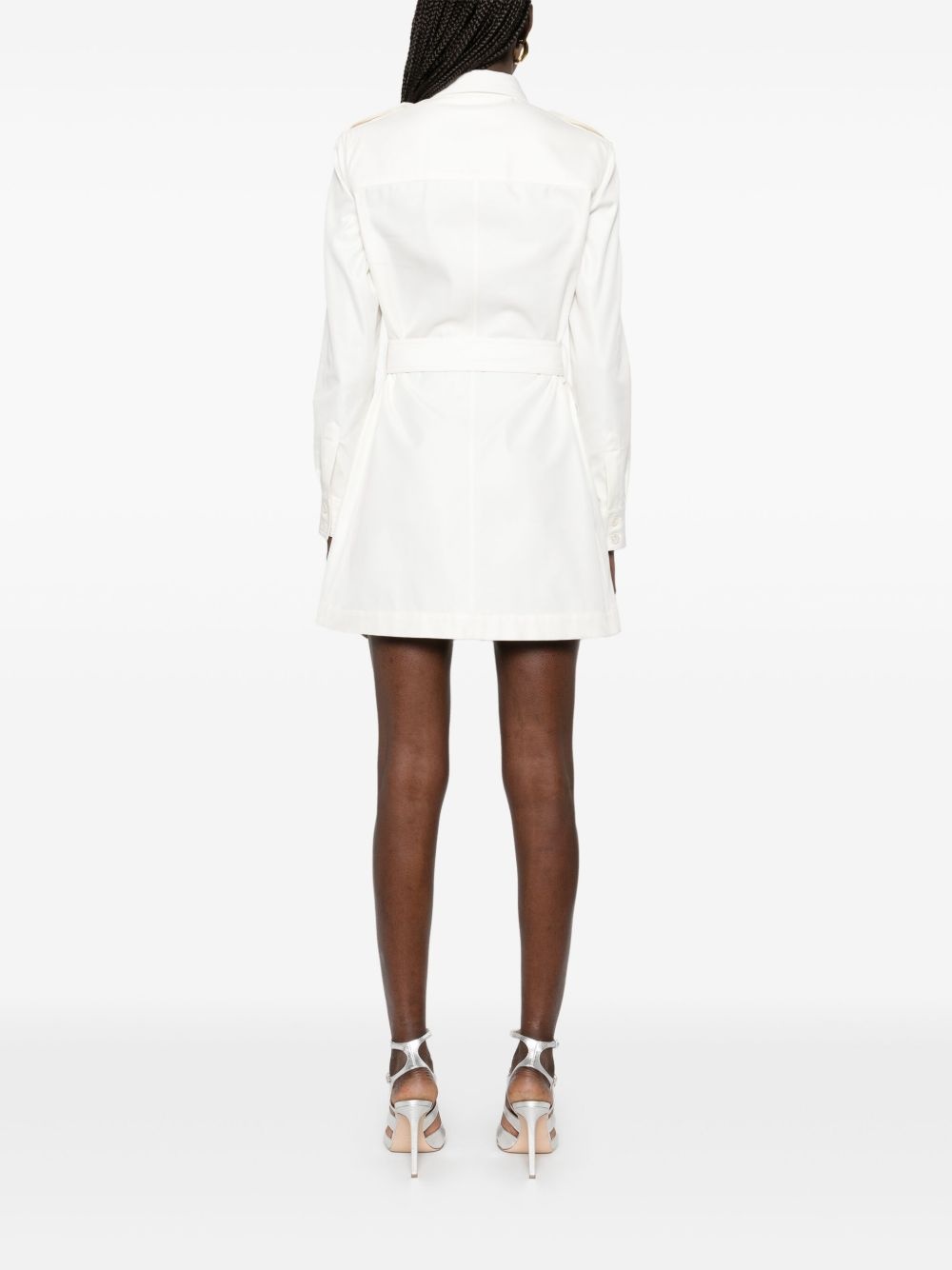 belted shirt mini dress - 4