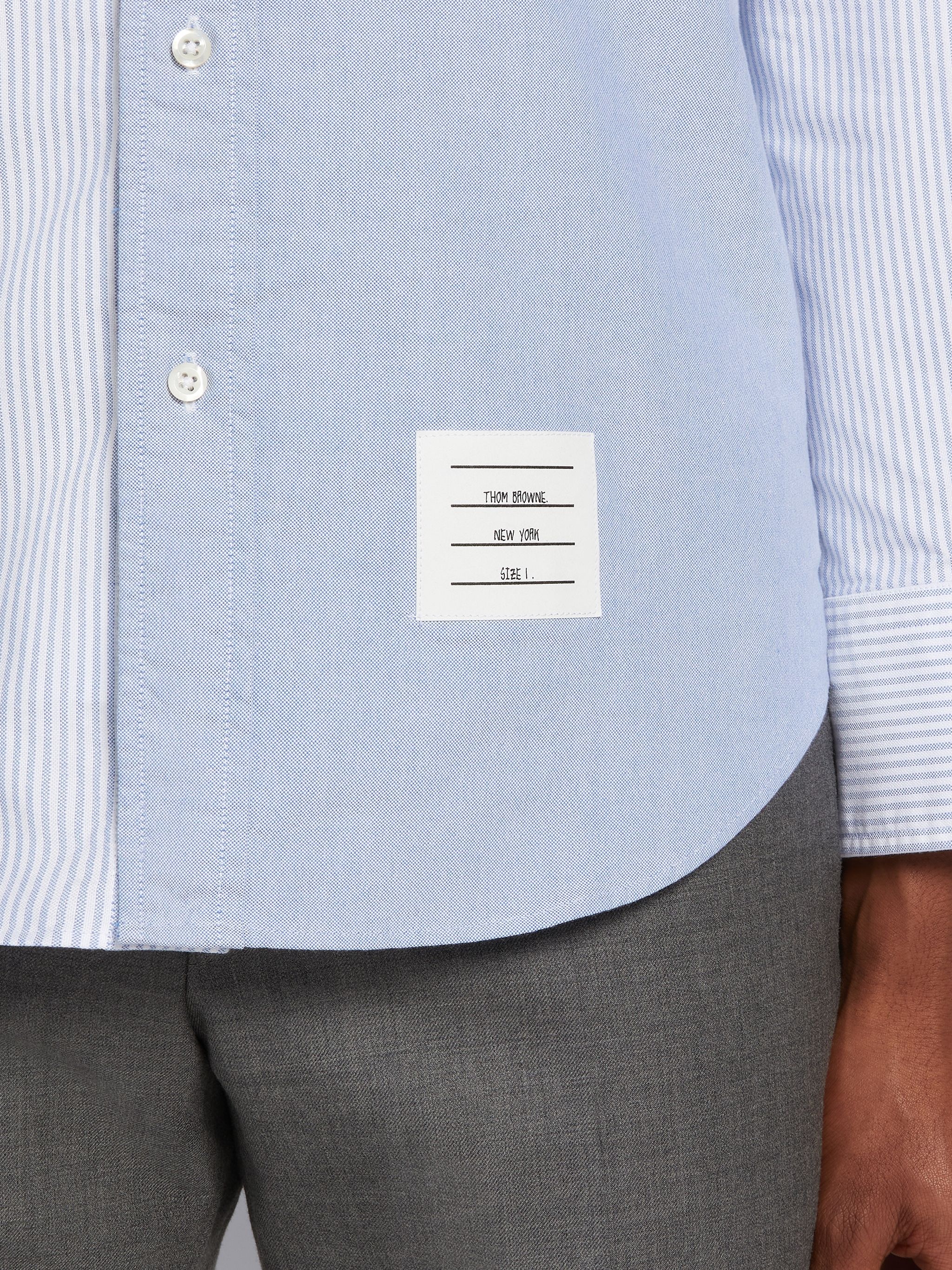 Light Blue Quarter Split 4-Bar Straight Fit Shirt - 6