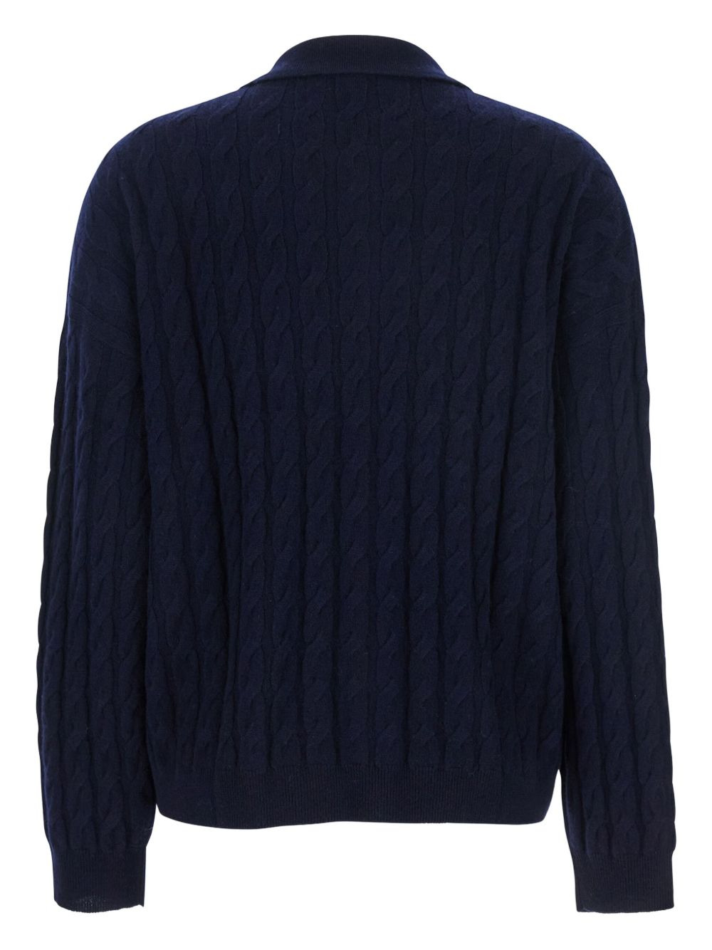 Magnolie cable-knit polo sweater - 2