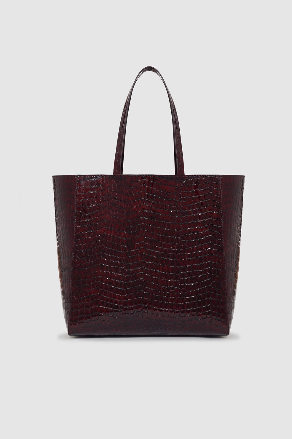 Elly Tote - Burgundy Embossed - 3