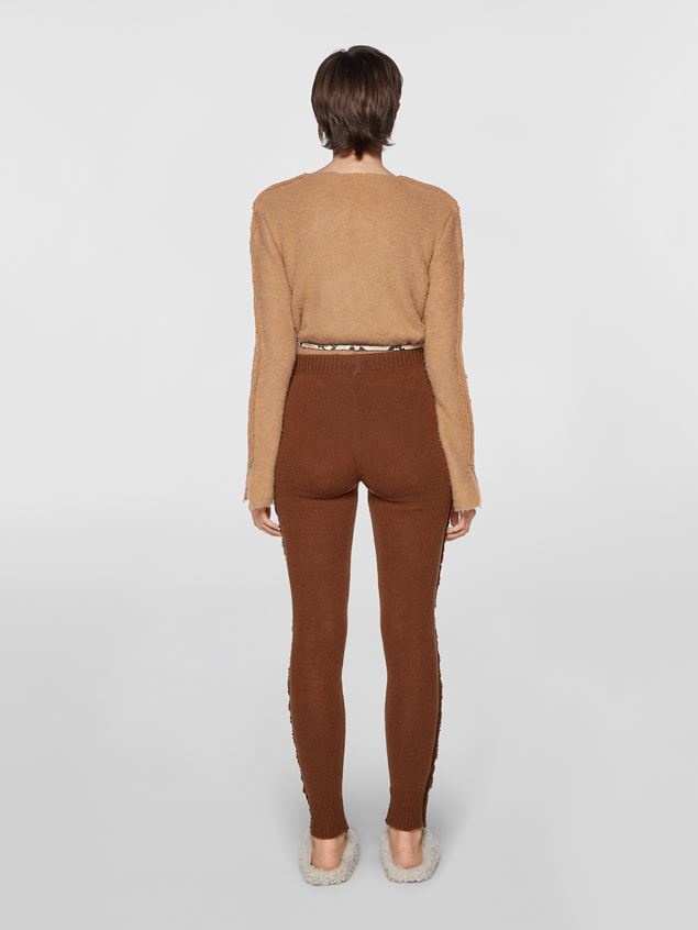 RECYCLED GREEN CASHMERE LEGGINGS - 3