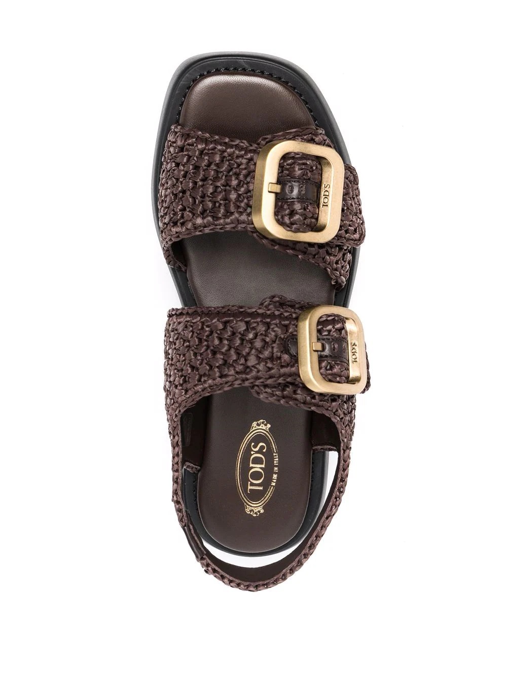 chunky woven raffia sandals - 4