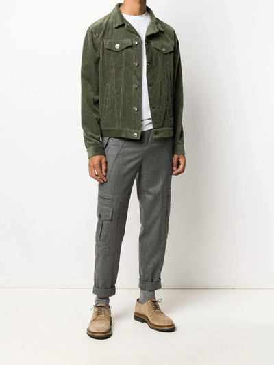 Brunello Cucinelli point collar corduroy jacket  outlook