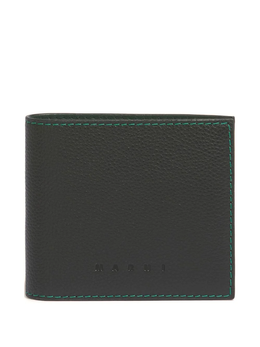 pebbled-stitched leather wallet - 1