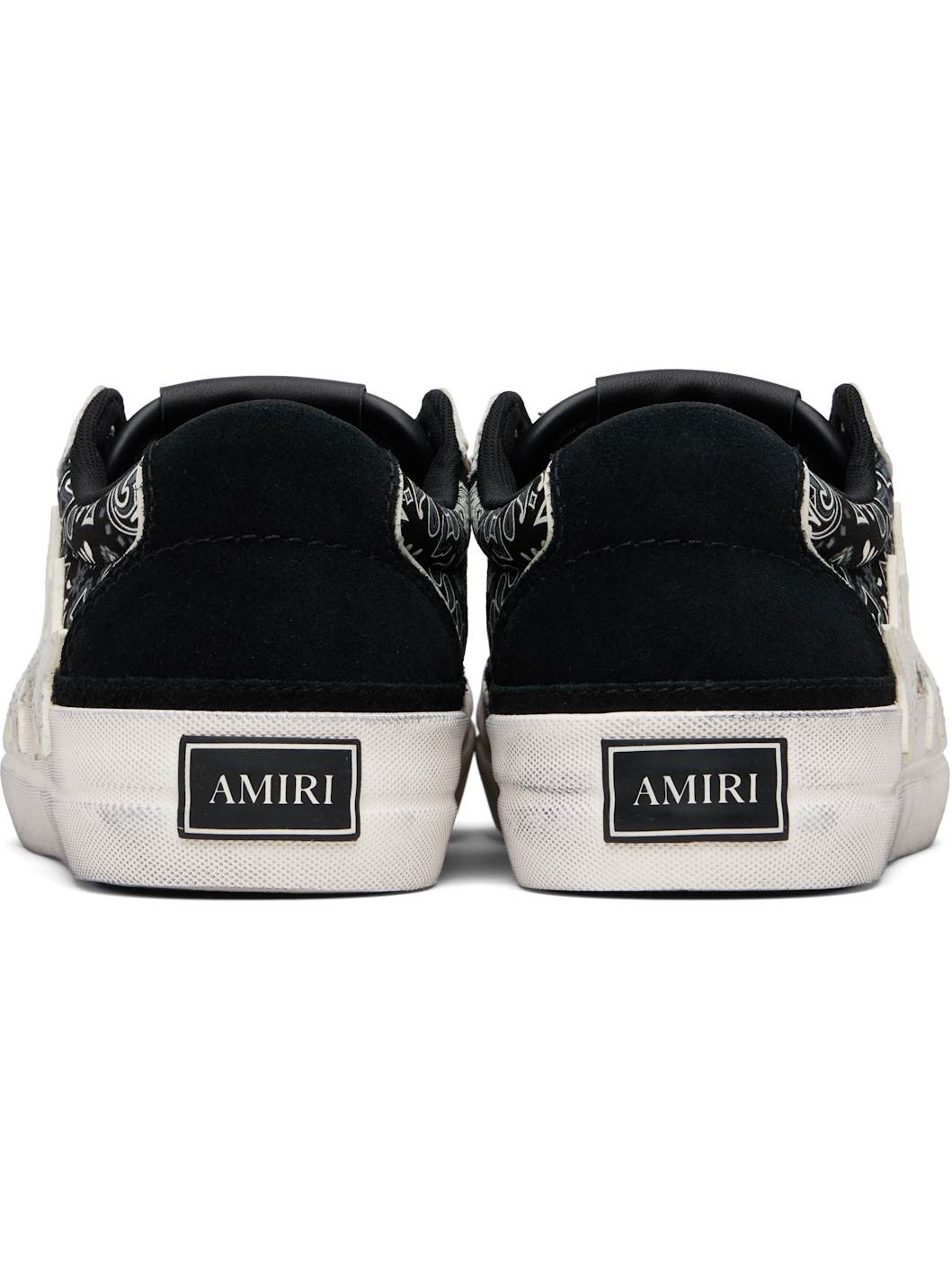 Black & White Bandana Sunset Skate Sneakers - 2