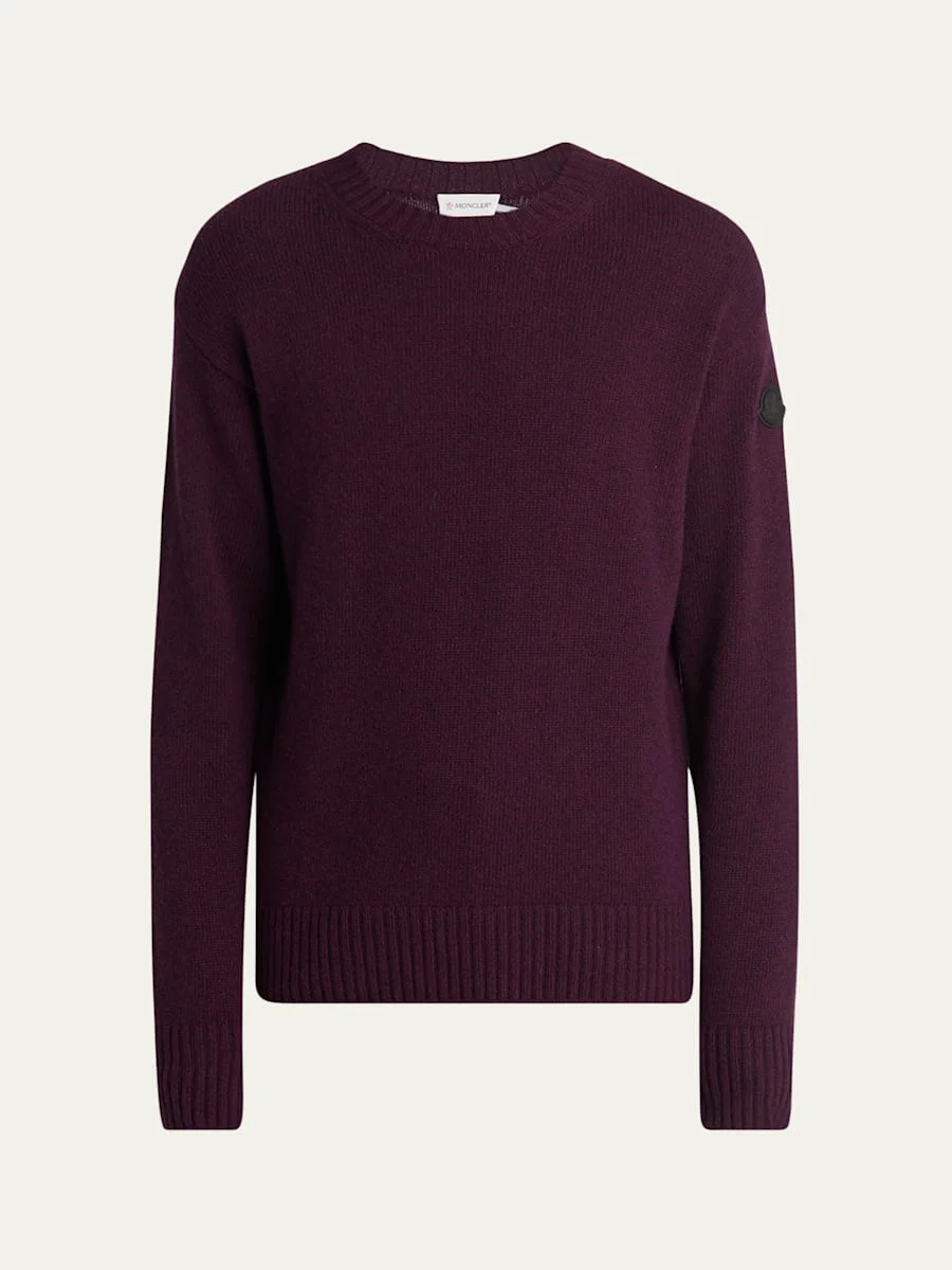 Men's Wool and Cashmere Crewneck Sweater - 1