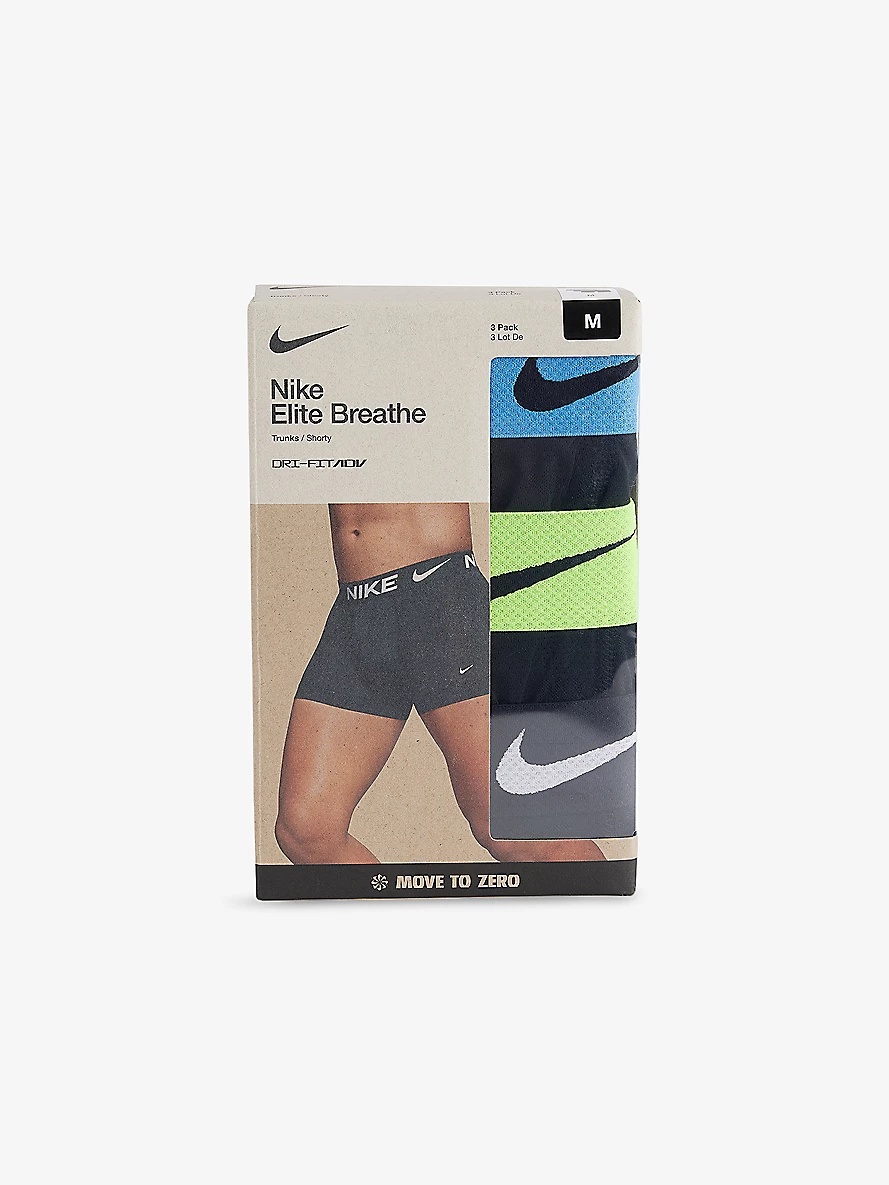 Elite Breathable Pack Of Three Stretch-Mesh Trunks - 2
