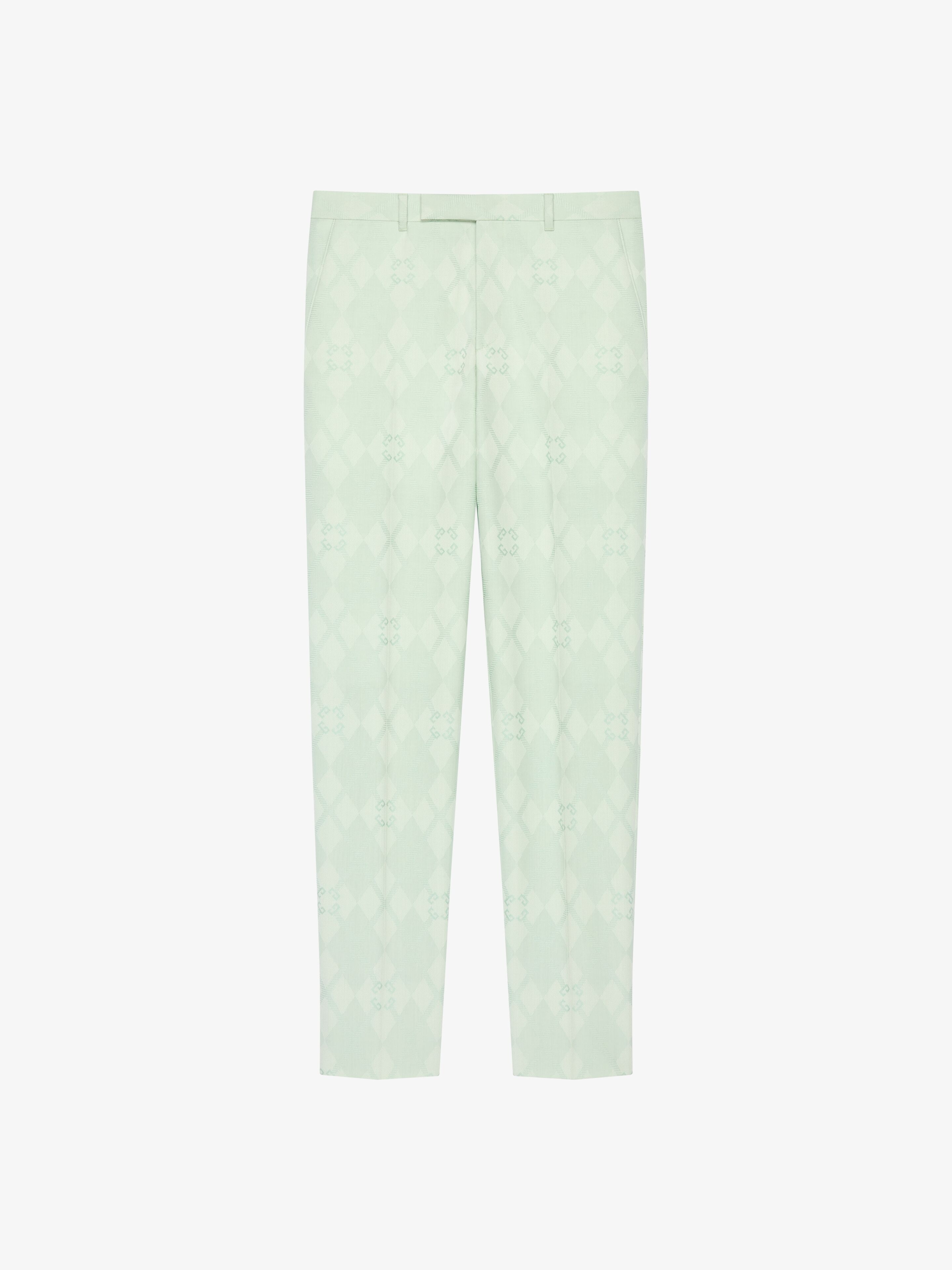 SLIM FIT TAILORED PANTS IN MONOGRAM 72 JACQUARD - 1