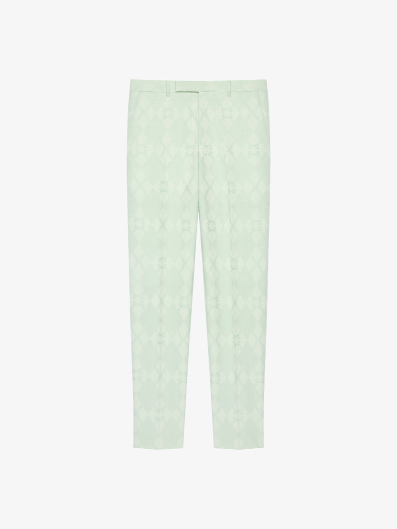 SLIM FIT TAILORED PANTS IN MONOGRAM 72 JACQUARD 1