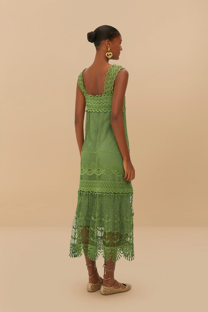 Green Nautical Guipure Maxi Dress 4