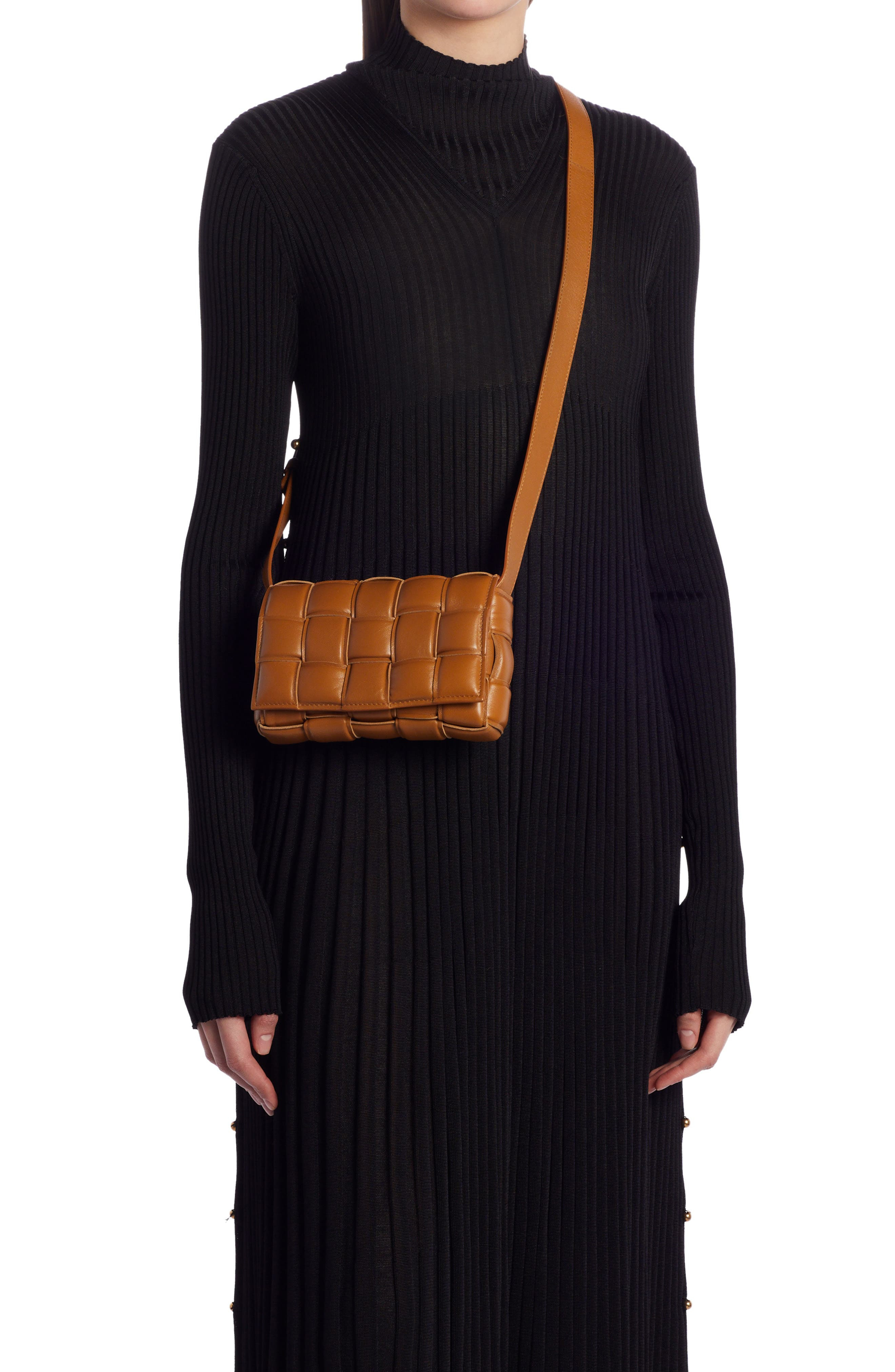 Small Padded Cassette Intrecciato Leather Crossbody Bag - 2