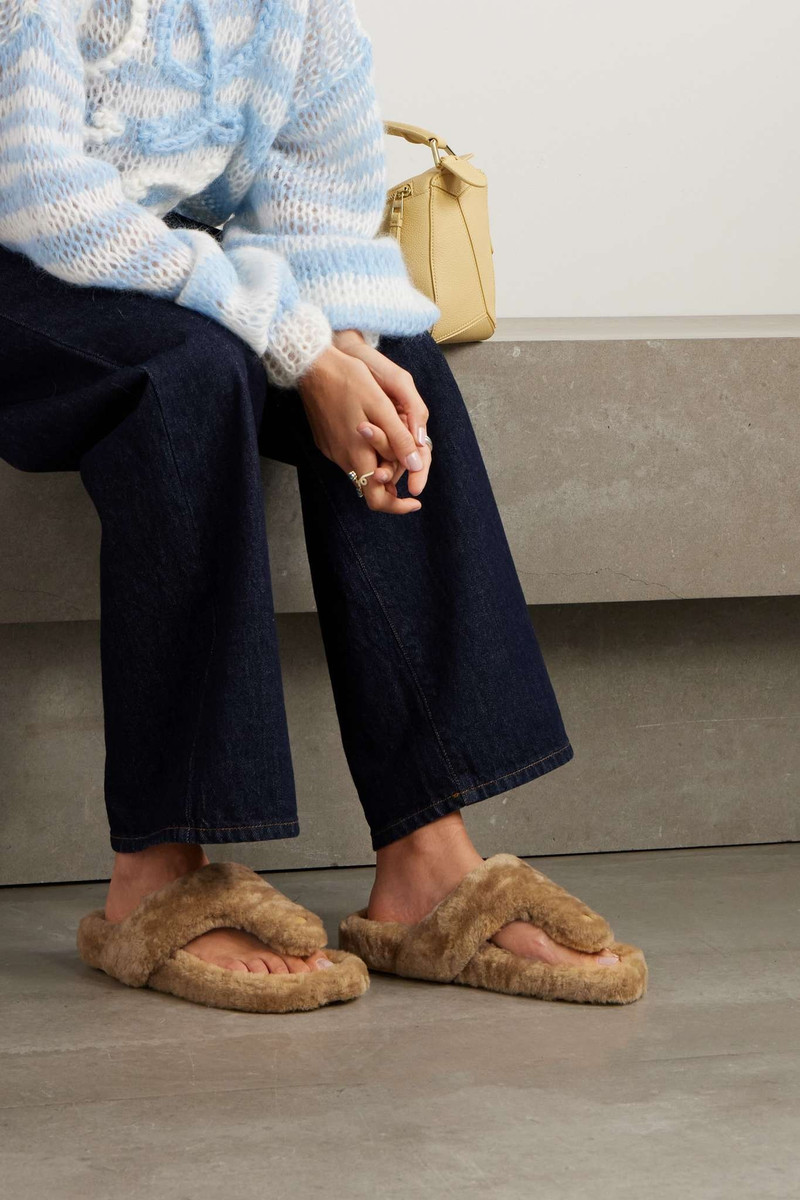 Loewe Shearling sandals outlook