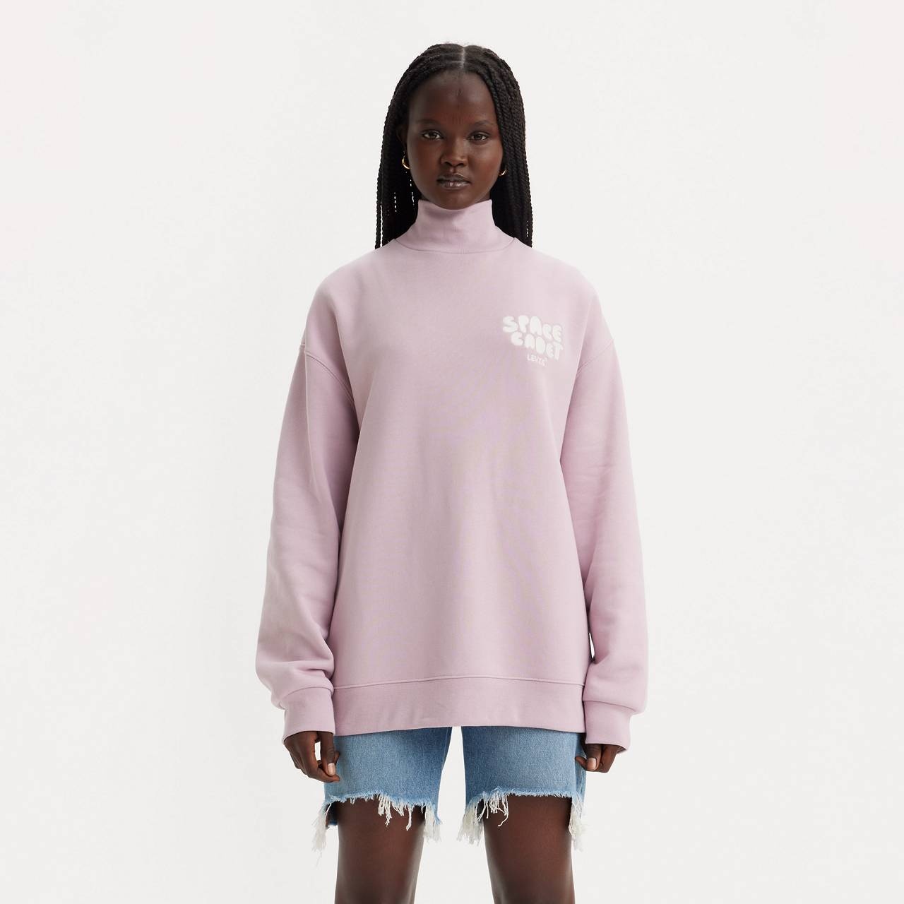 GRAPHIC GARDENIA MOCKNECK SWEATSHIRT - 2