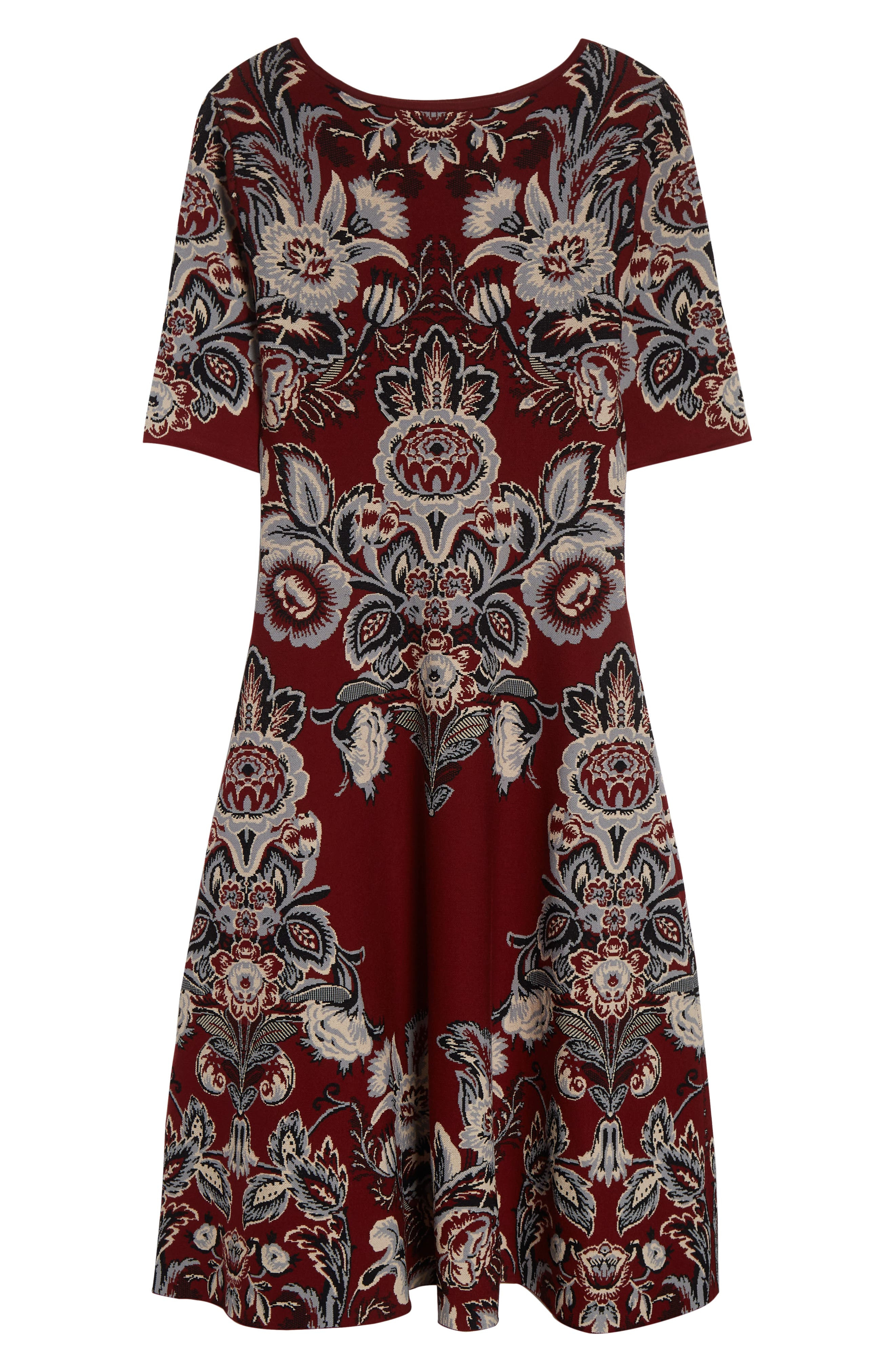 Etro Paisley Jacquard Knit Midi Dress in Printed Bordeaux Base at Nordstrom - 5