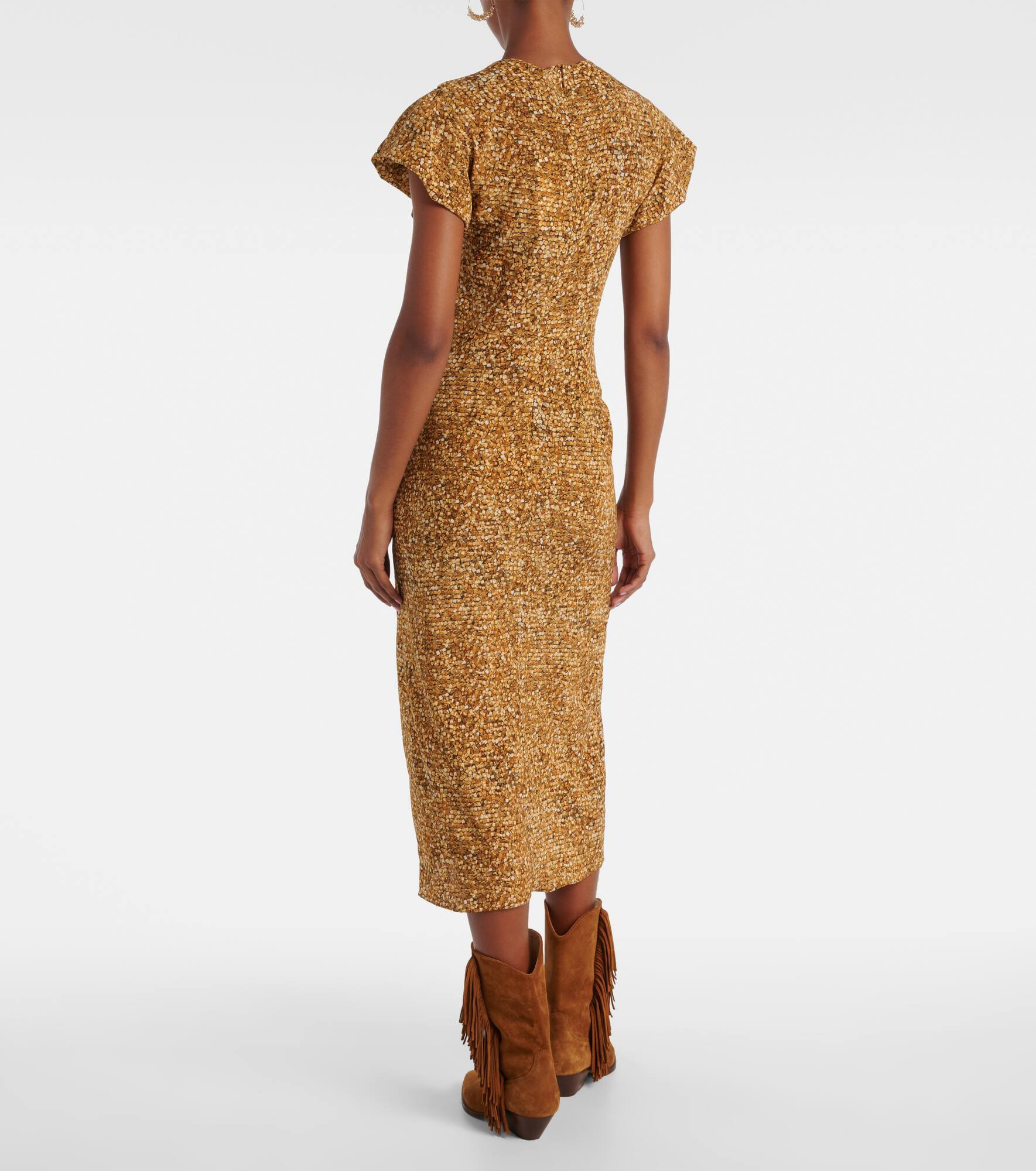 Terena printed silk-blend midi dress - 3