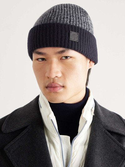 Mulberry Logo-Appliquéd Ribbed Wool Beanie outlook