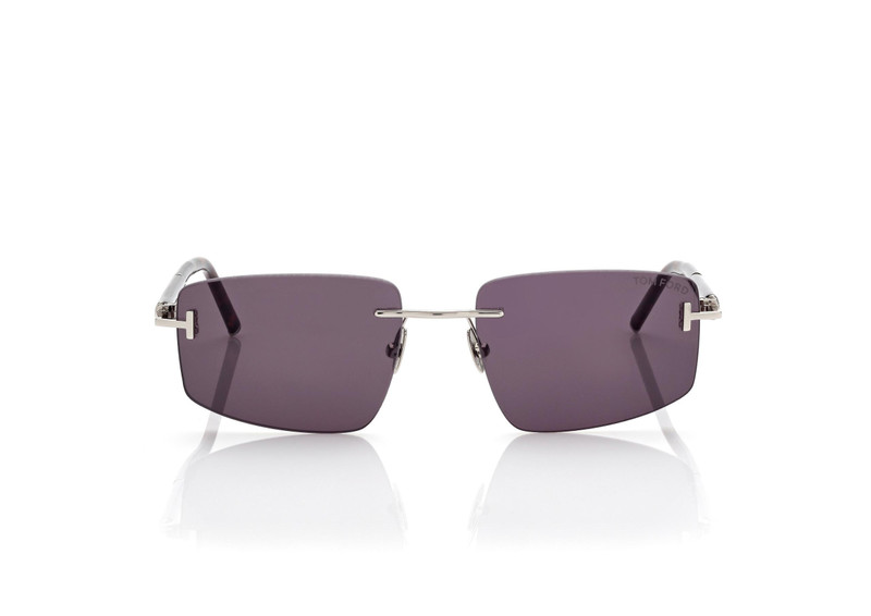 SQUARE TITANIUM AND HORN SUNGLASSES 1