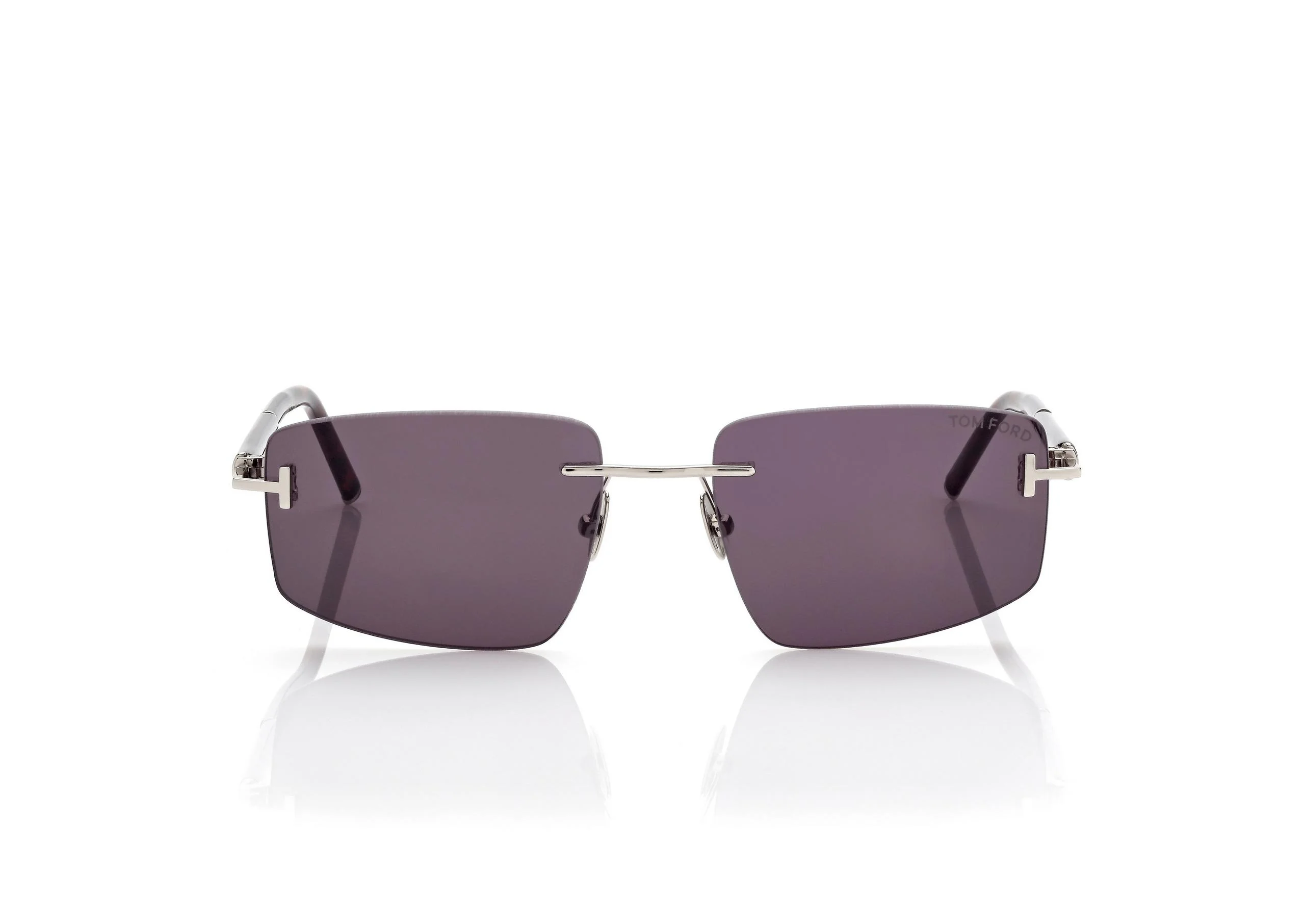 SQUARE TITANIUM AND HORN SUNGLASSES - 1
