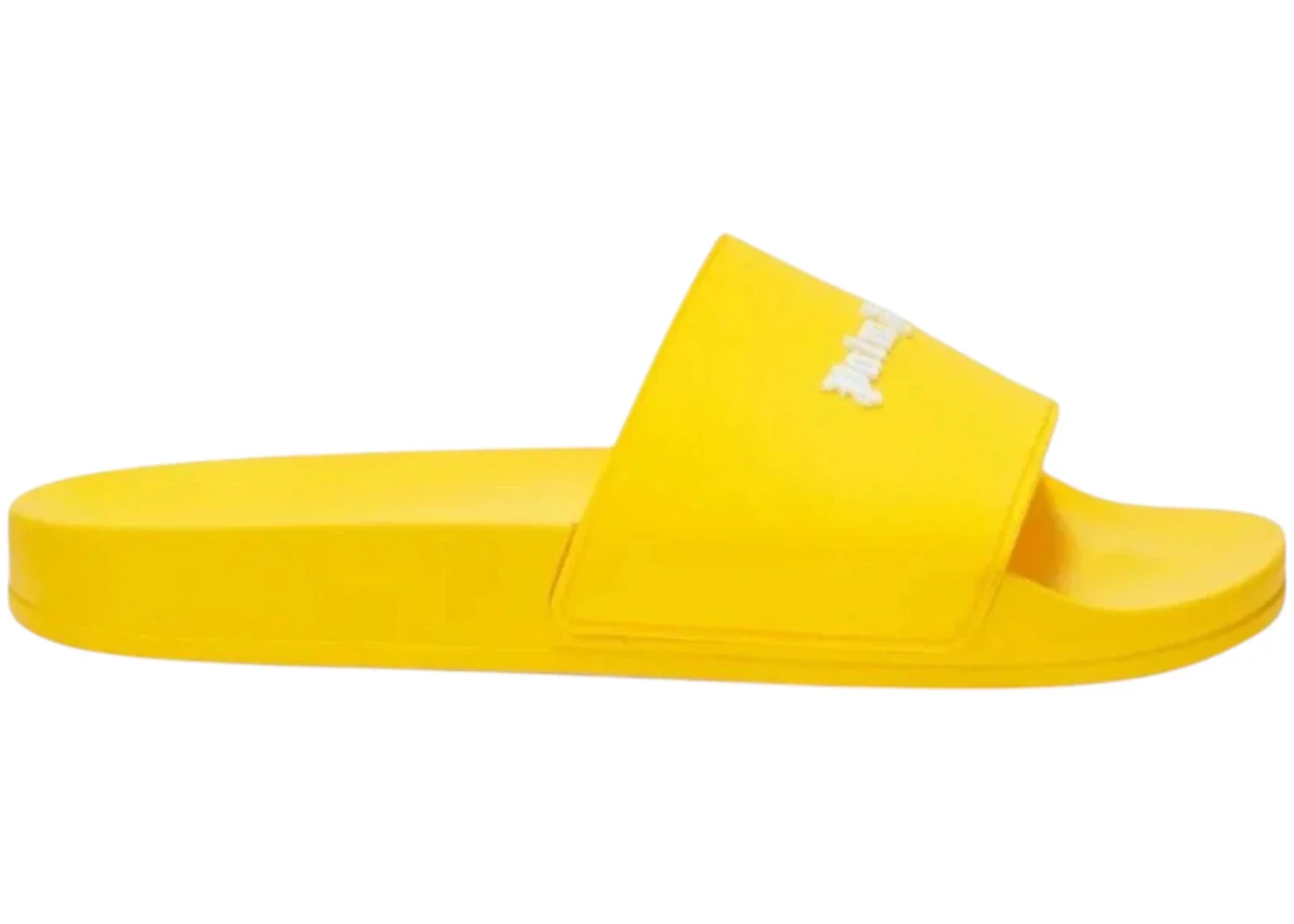 Palm Angels Logo Embossed Slides Yellow - 1